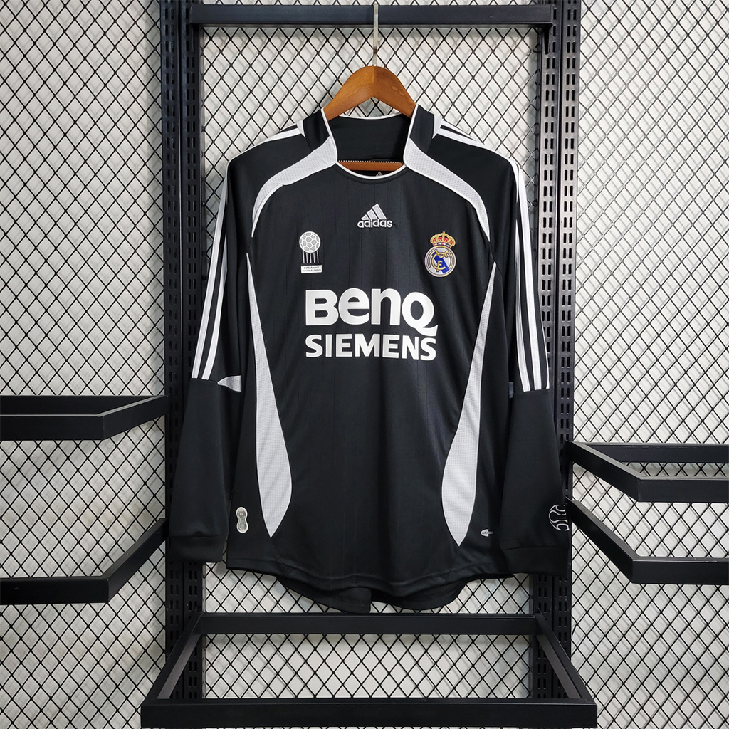AlphaJersey-Real Madrid Retro 06-07 Away Long Sleeve Jersey