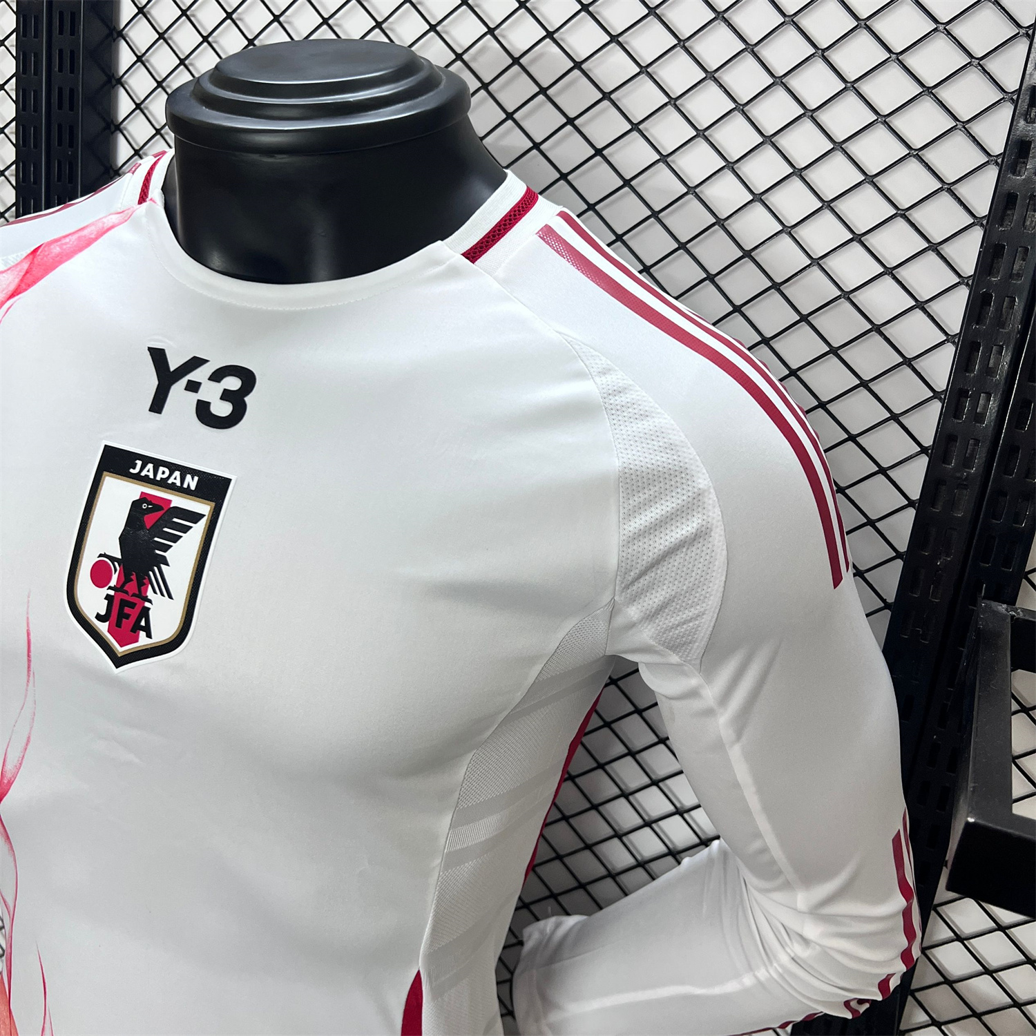 AlphaJersey-Japan 2024 Y3 Away Long Sleeve Jersey - Player Version