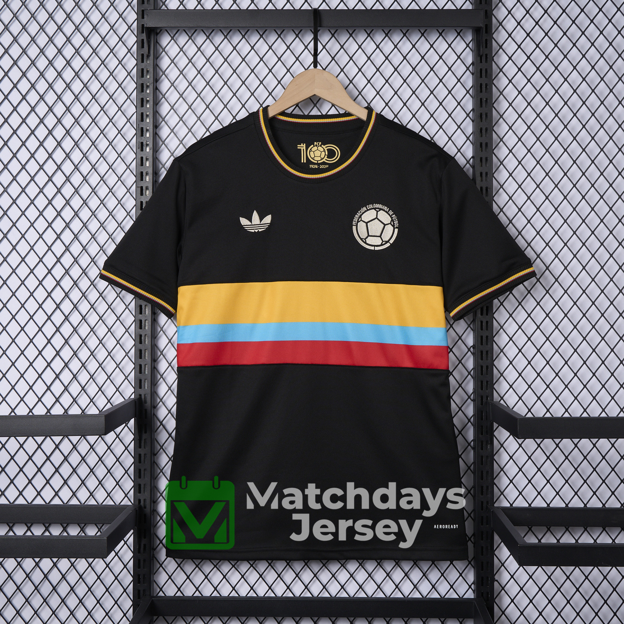 AlphaJersey-Colombia 2024 100th Anniversary Black Jersey - Fans Version