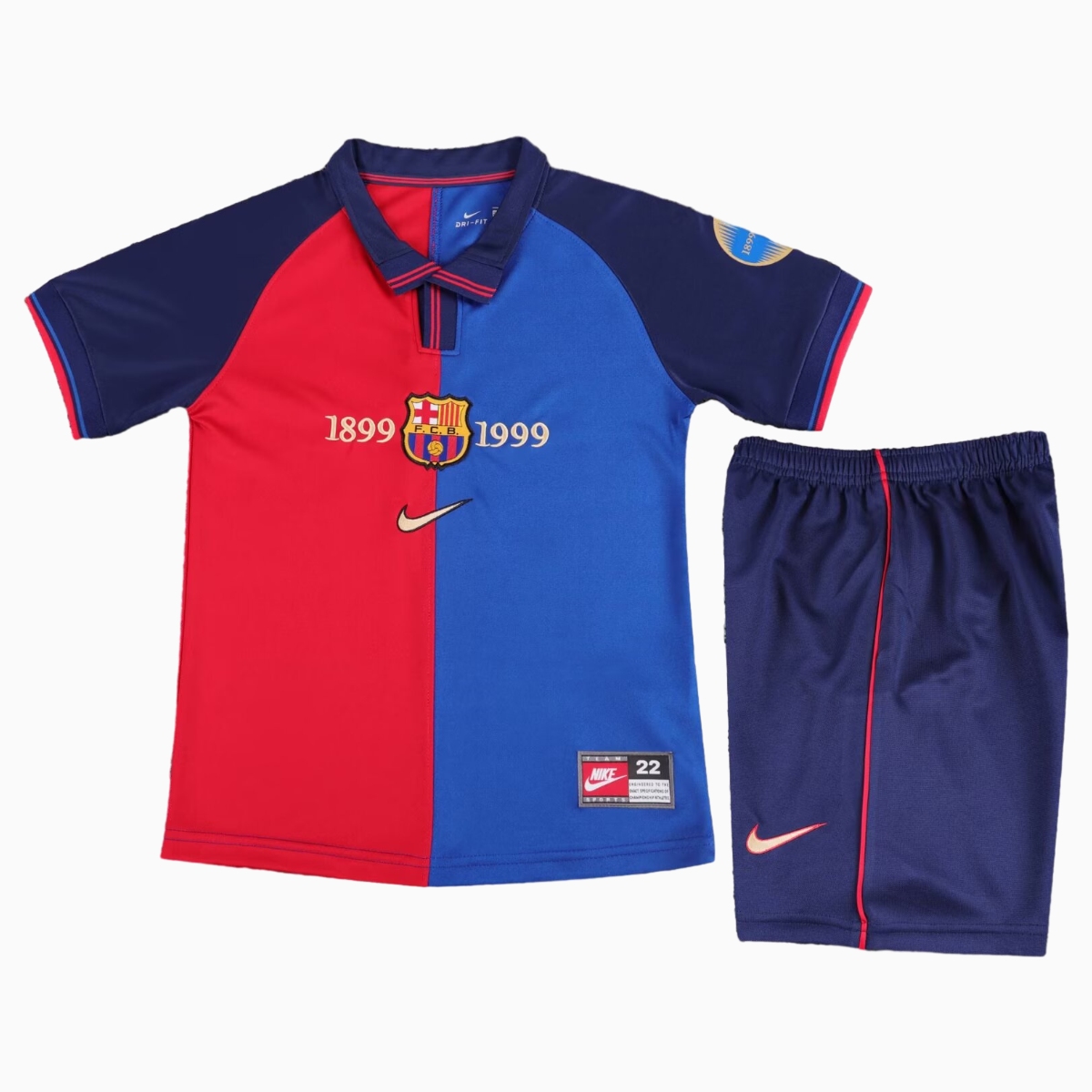 AlphaJersey-Retro Barcelona 99-00 Home 100th anniversary Kids Kit