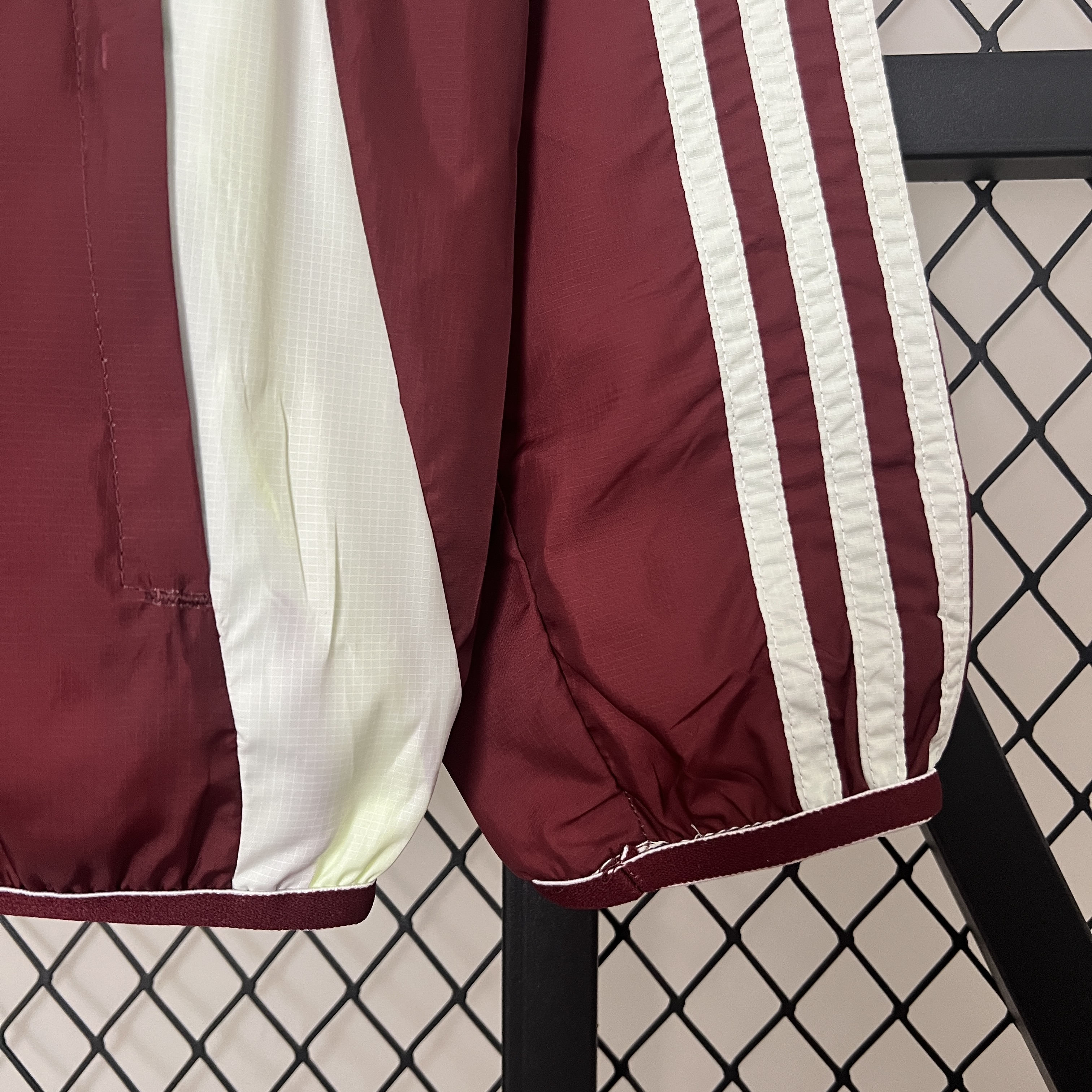 AlphaJersey-Mexico 2024 Double Sided Reversible Windbreaker - Red & Grey