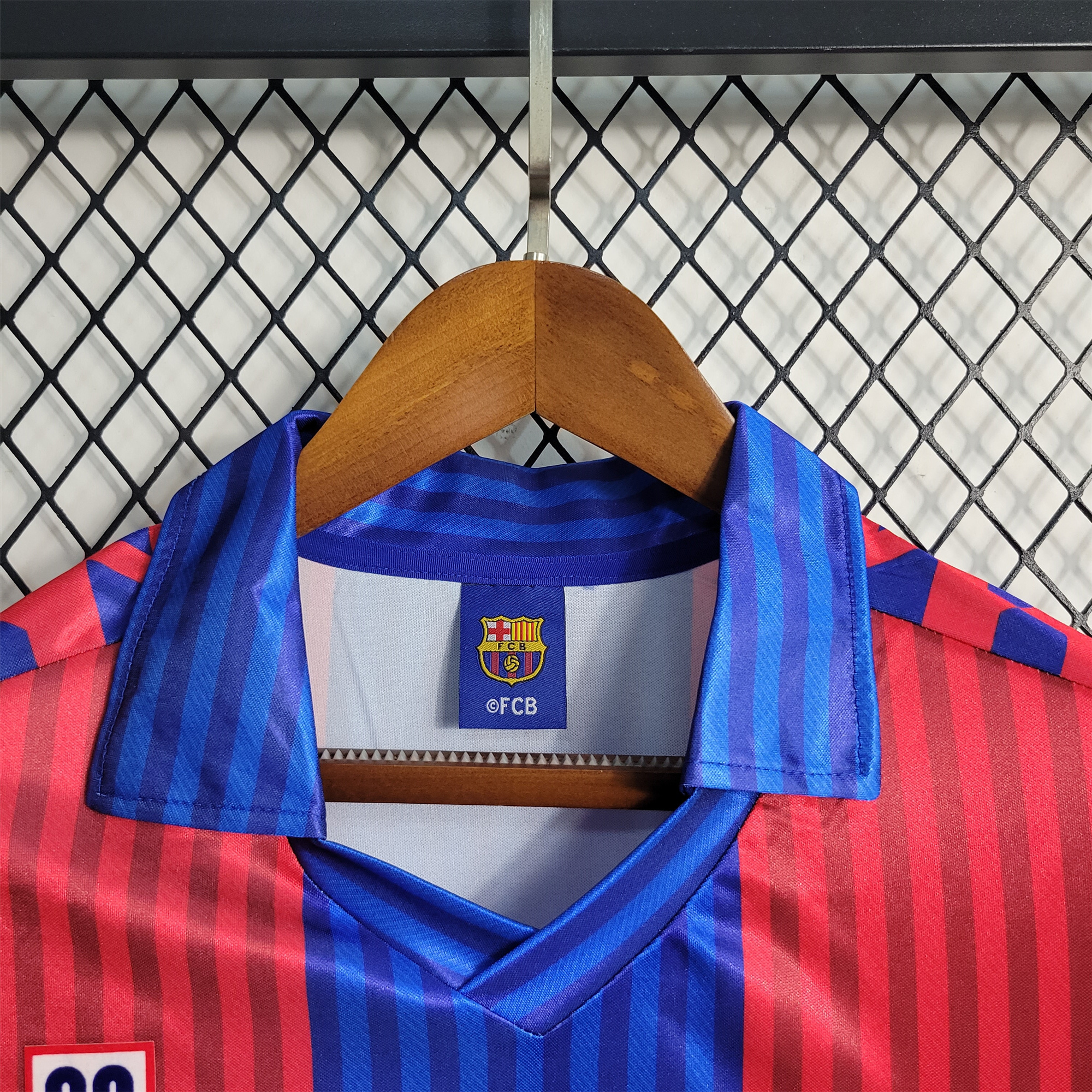 AlphaJersey-Retro Barcelona 90-92 Home Stadium Long Sleeve Jersey