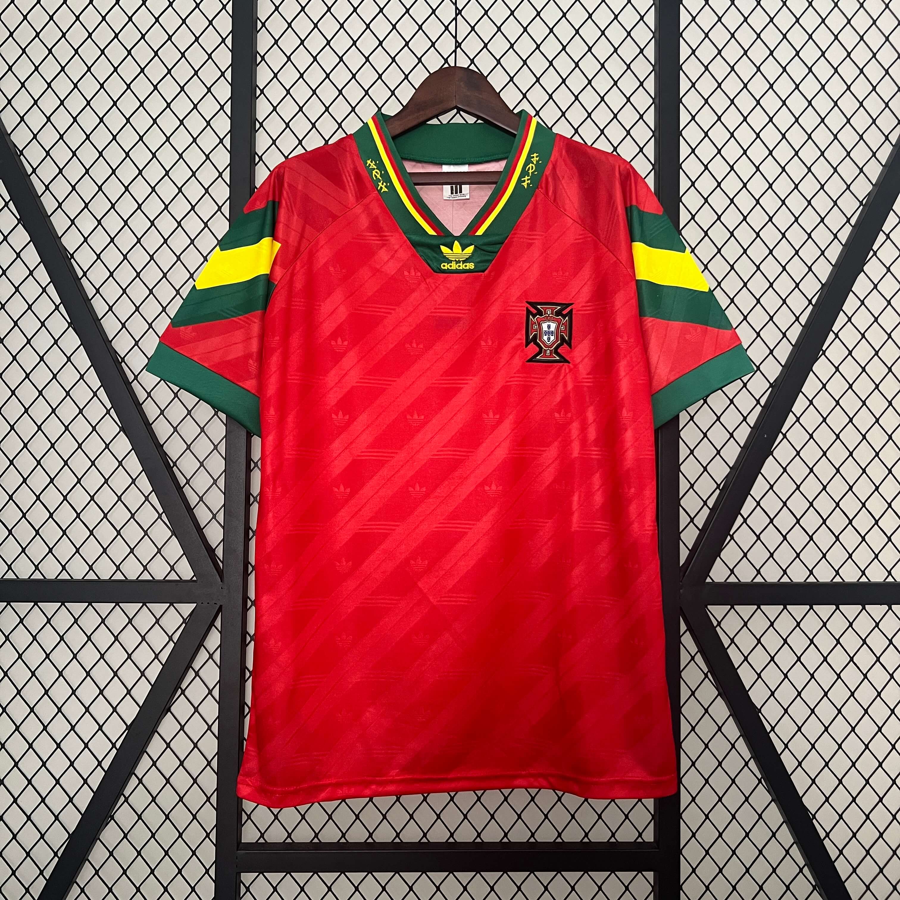 AlphaJersey-Retro Portugal 1992 Home Stadium Jersey