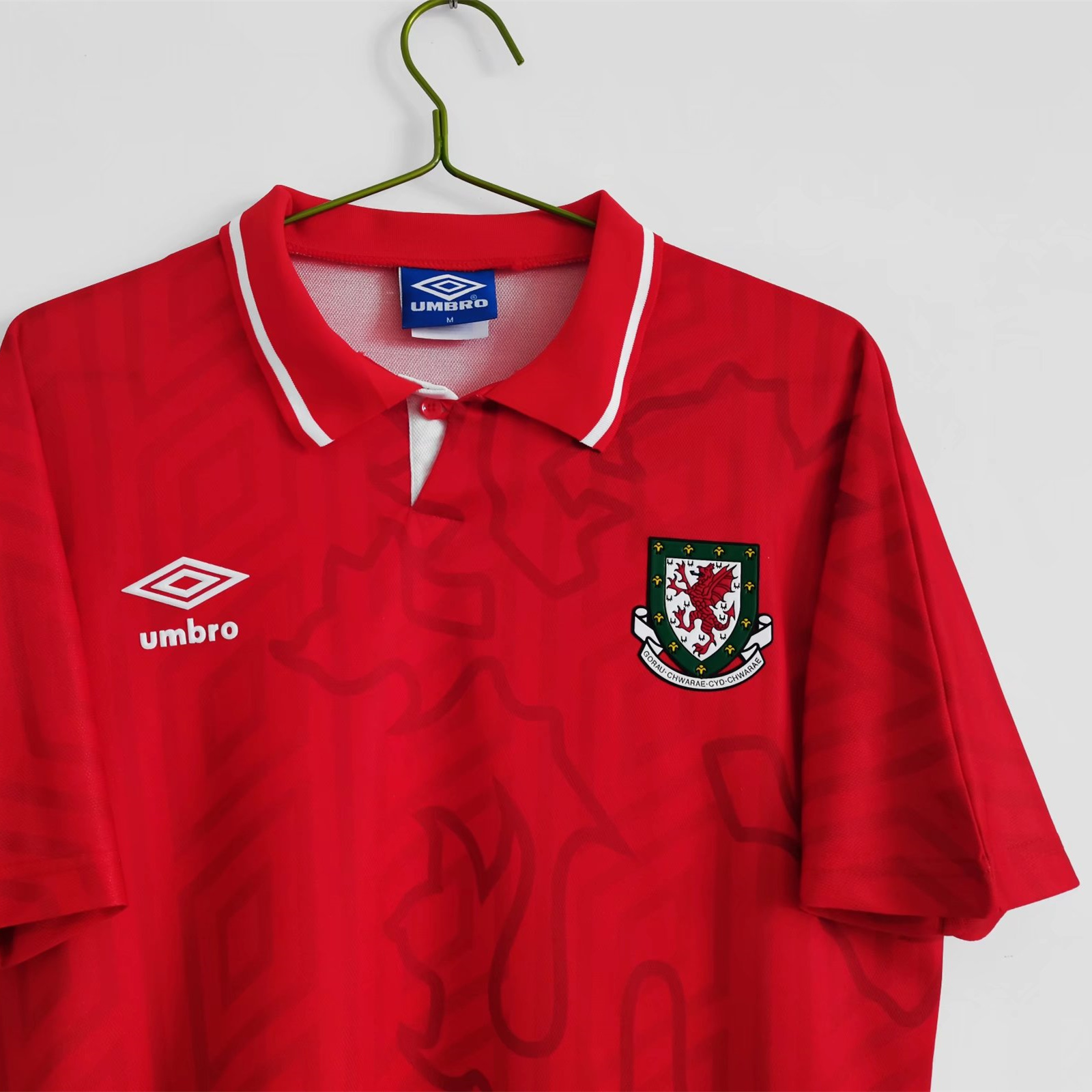 AlphaJersey-Retro Wales 1992 Home Stadium Jersey