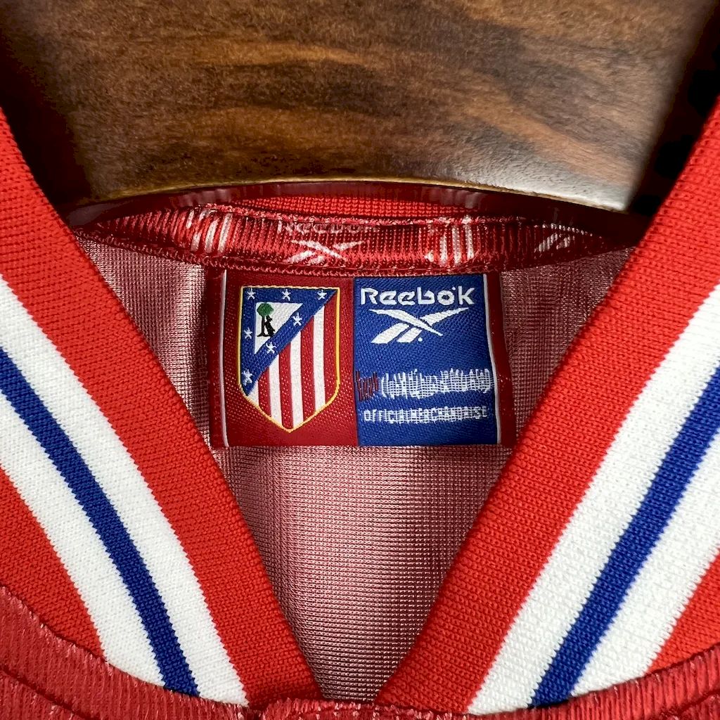 AlphaJersey-Retro Atletico Madrid 1999-00 Home Jersey with La Liga Patch
