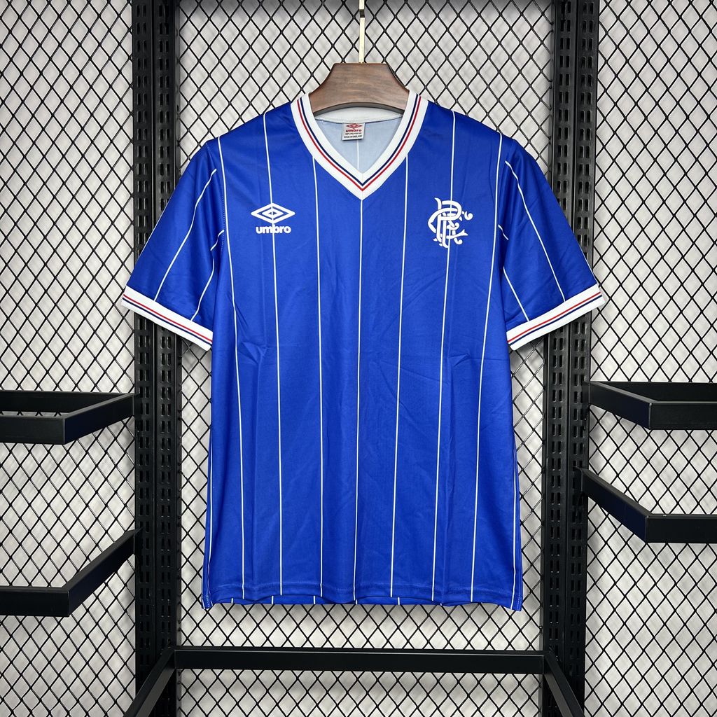 AlphaJersey-Retro Glasgow Rangers 1982-83 Home Stadium Jersey