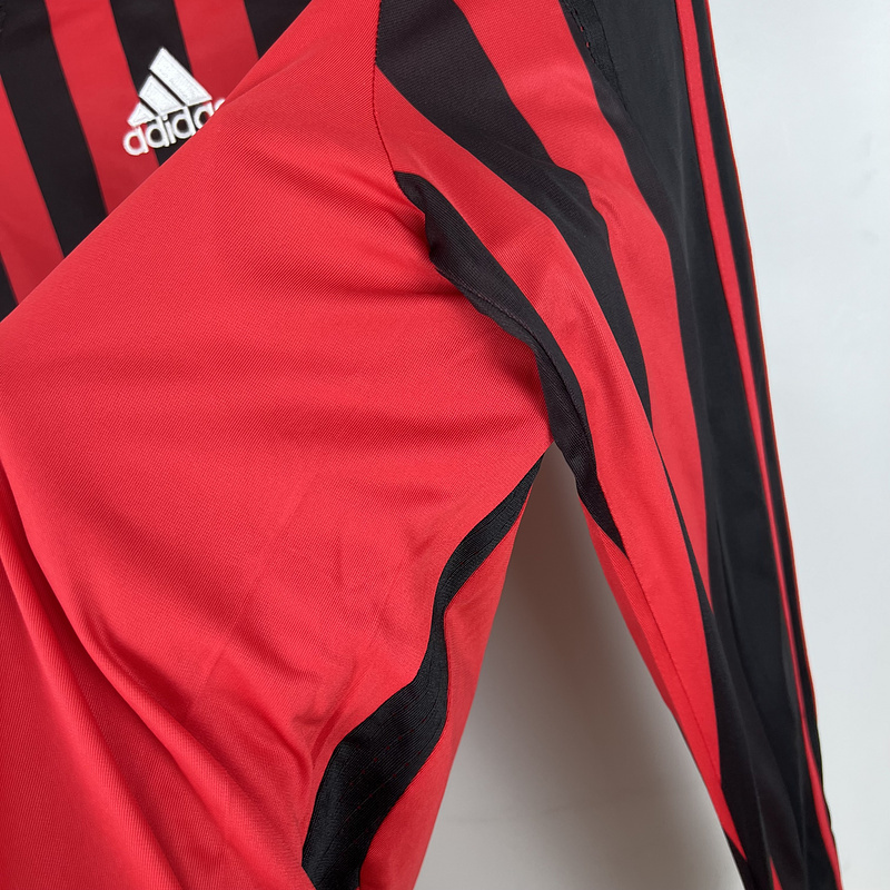 AlphaJersey-Retro AC Milan 2007-08 Home Long Sleeve Jersey