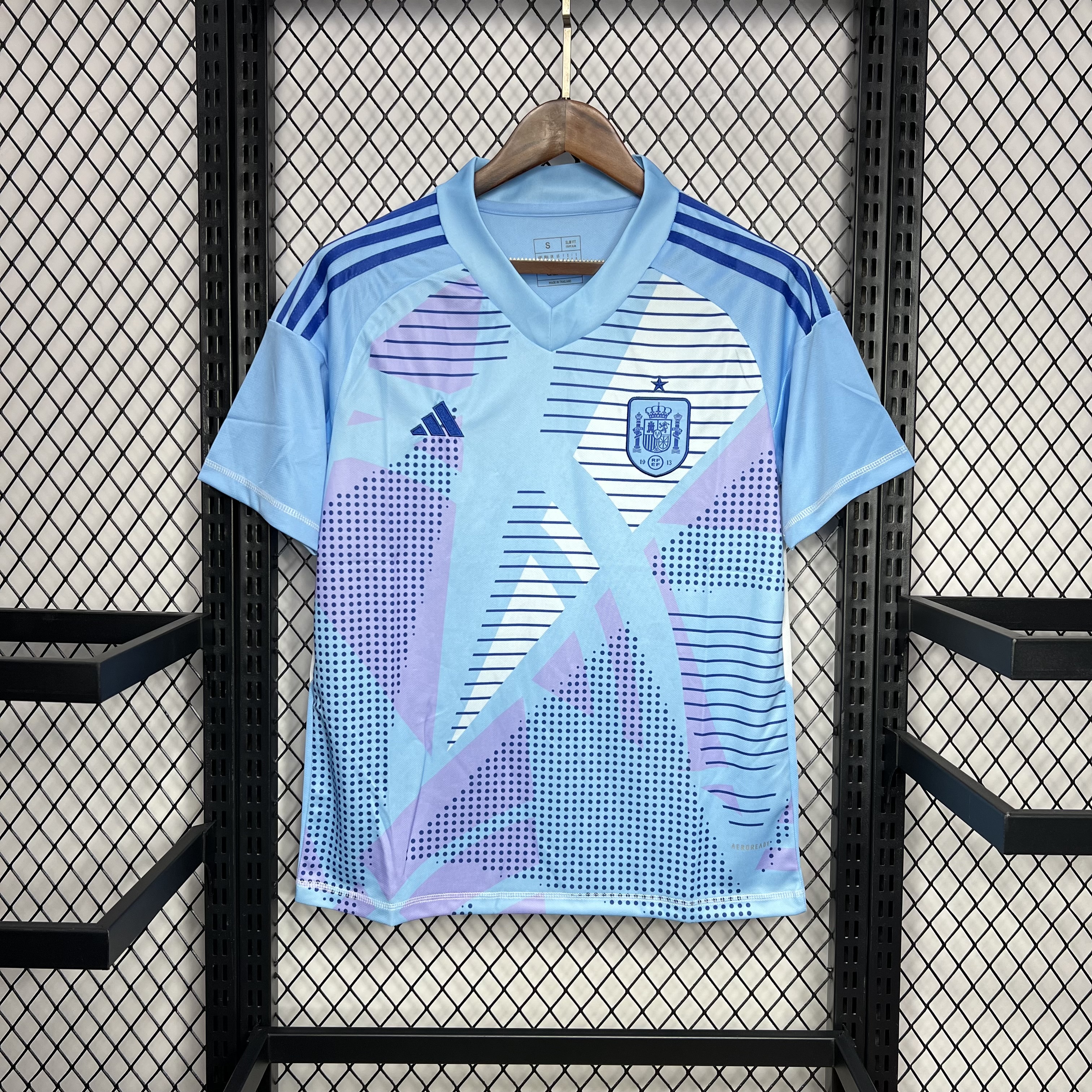 AlphaJersey-Spain 2024 Blue Goalkeeper Jersey - Fans Version