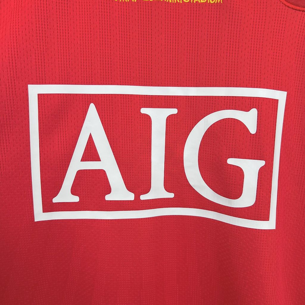 AlphaJersey-Retro Manchester United 07-08 Champions League Final Home Long Sleeve Jersey
