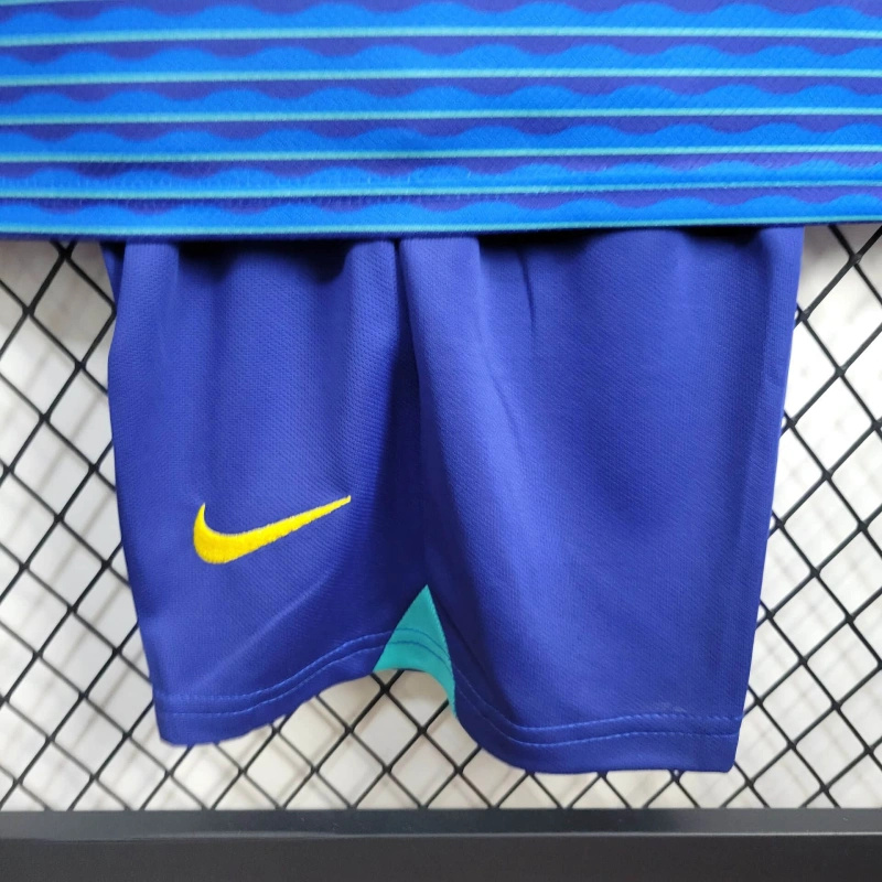 AlphaJersey-Brazil 2024 Away Stadium Kids Kit