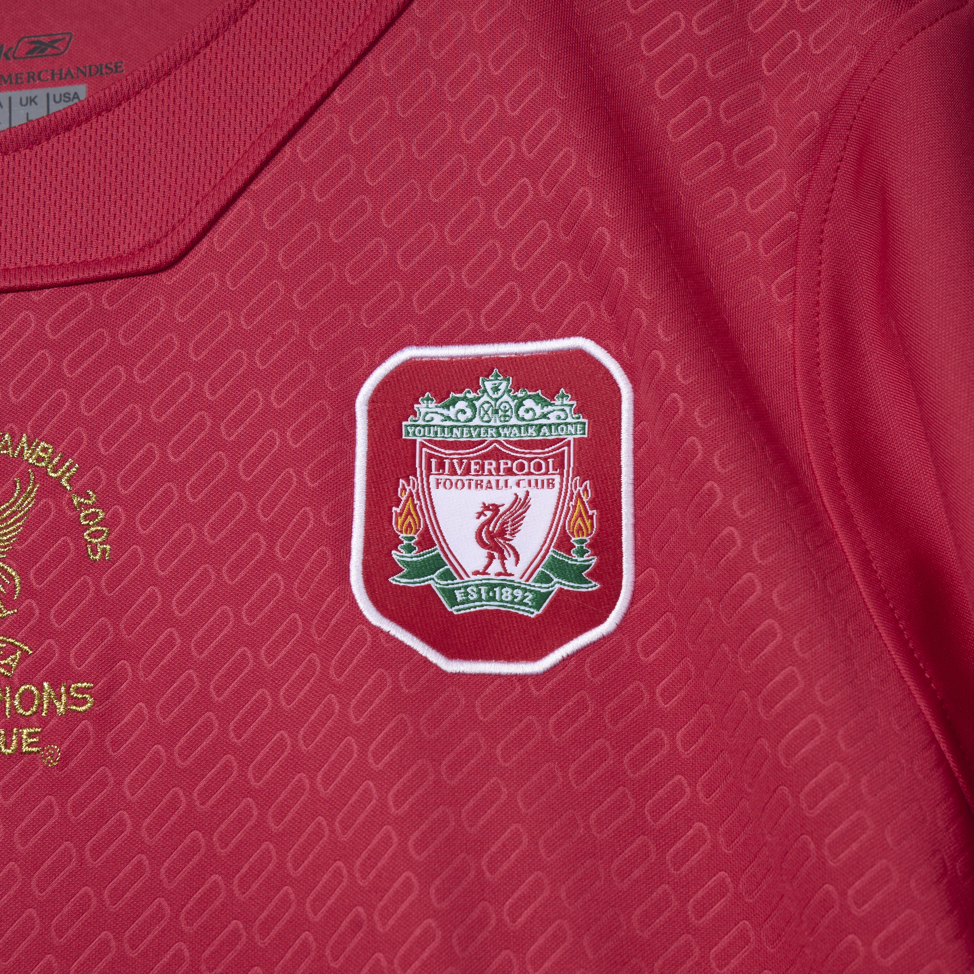 AlphaJersey-Retro Liver.pool 2005 Home Stadium Jersey - with UEFA Champions League Final Patch