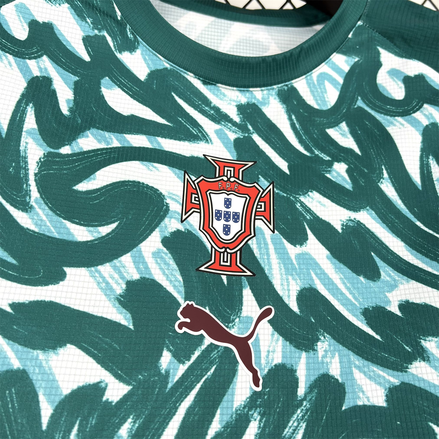 AlphaJersey-Portugal 2026 Pre-Match Teal Green Jersey - Fans Version