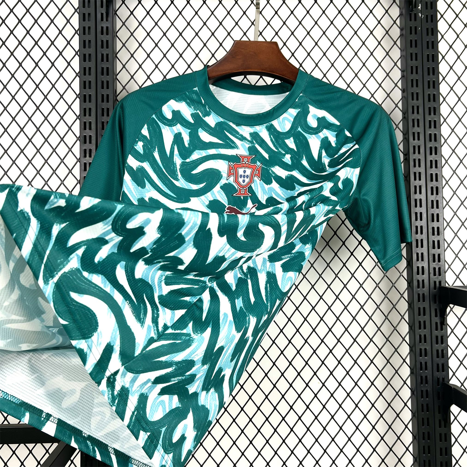 AlphaJersey-Portugal 2026 Pre-Match Teal Green Jersey - Fans Version