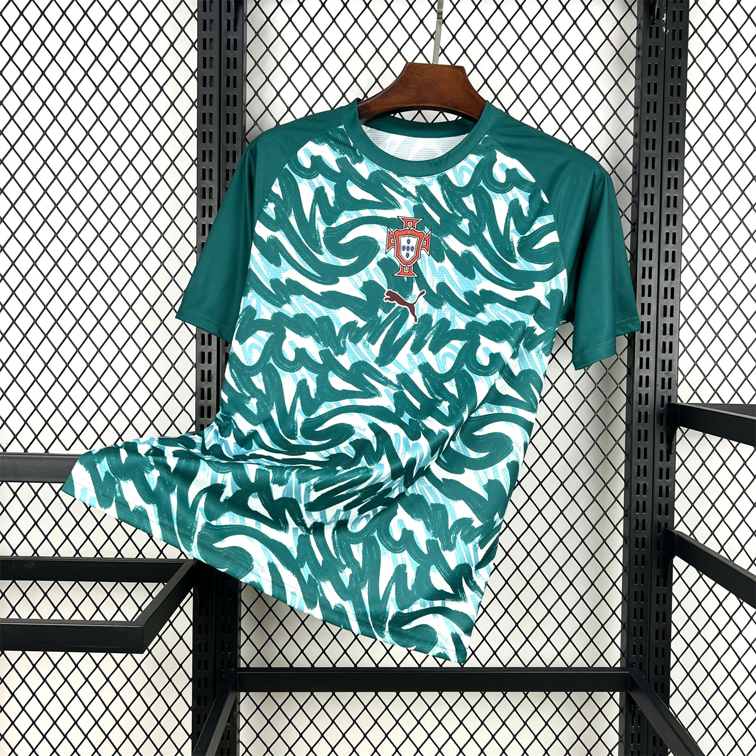 AlphaJersey-Portugal 2026 Pre-Match Teal Green Jersey - Fans Version