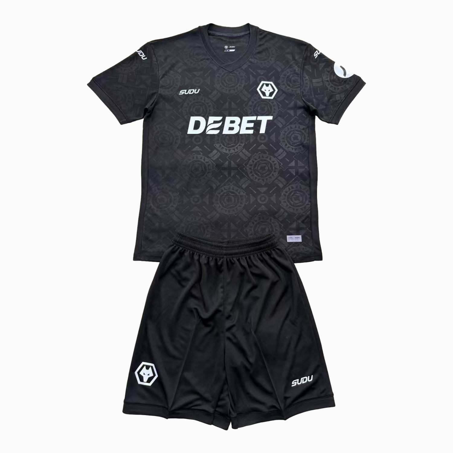 AlphaJersey-Wolverhampton Wanderers Wolves 25-26 Black Goalkeeper Men's Adult Jersey Set - Fans Version
