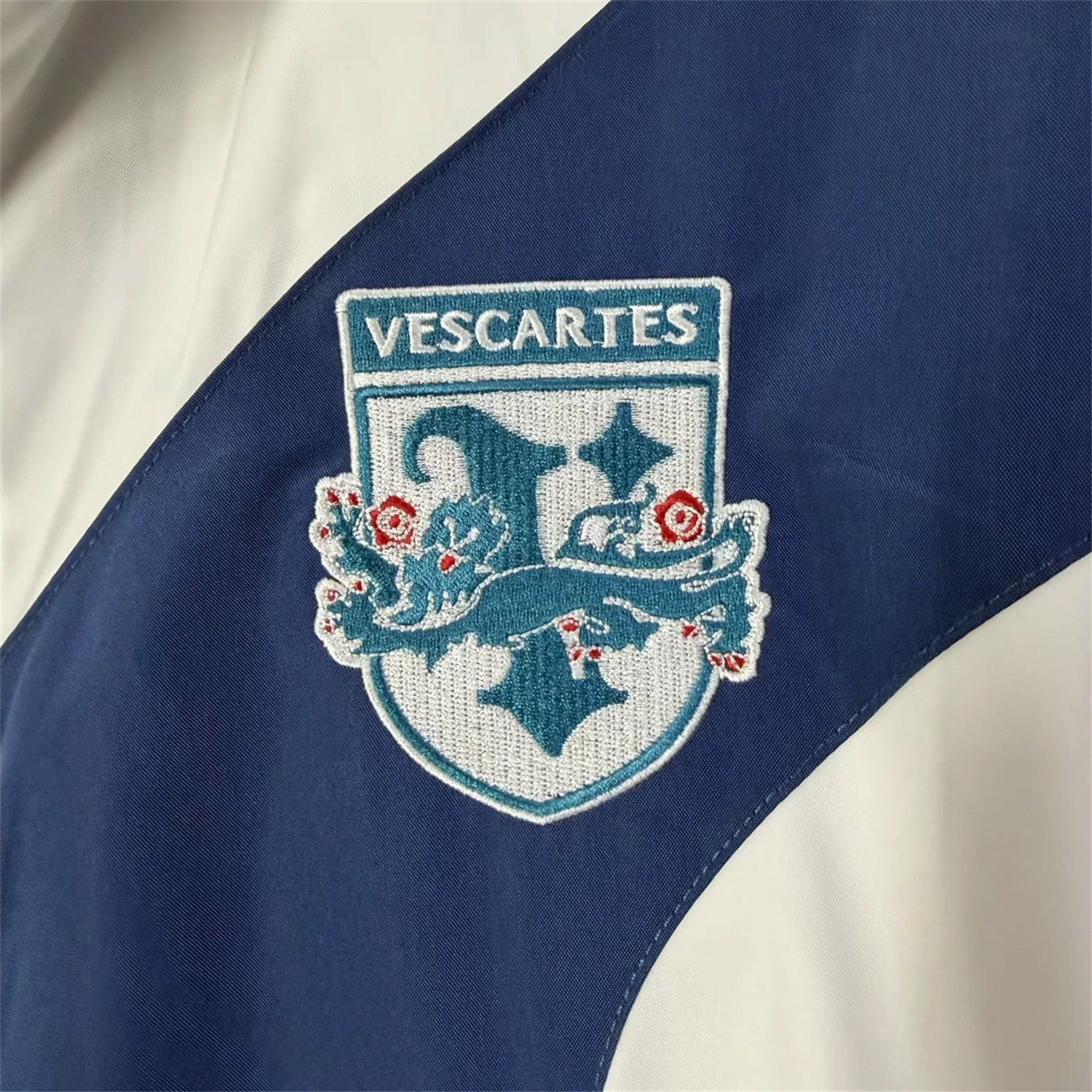AlphaJersey-England 2026 Retro Style Windbreaker Jacket - Blue And White