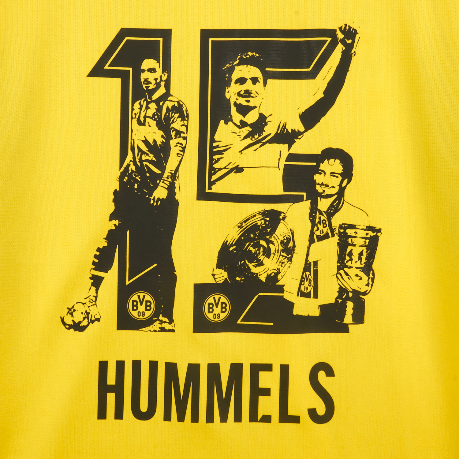 AlphaJersey-【Hummels Special Font】Dortmund 26-27 Home Jersey - Fans Version