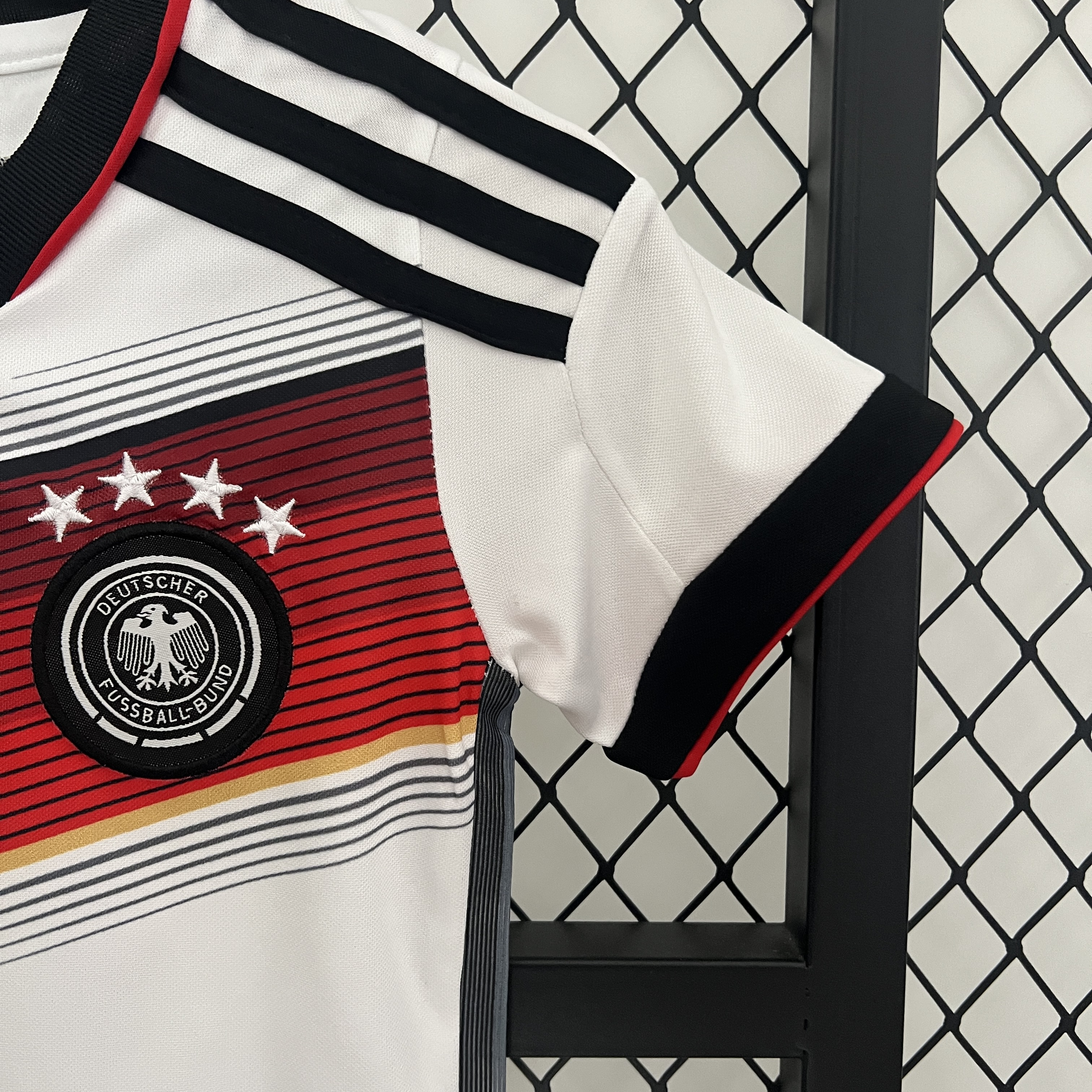 AlphaJersey-Retro Germany 2014 Home Stadium Kids Kit