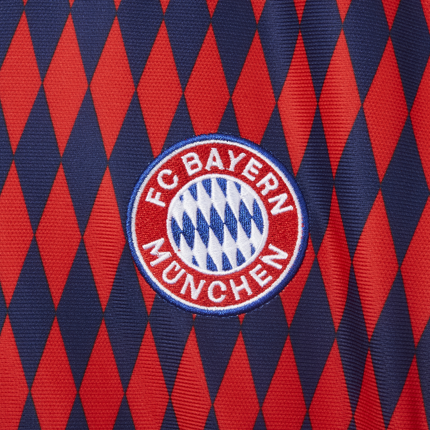 AlphaJersey-Bayern Munich 25-26 Trefoil Retro Style Red And Deep Blue Jersey - Fans Version