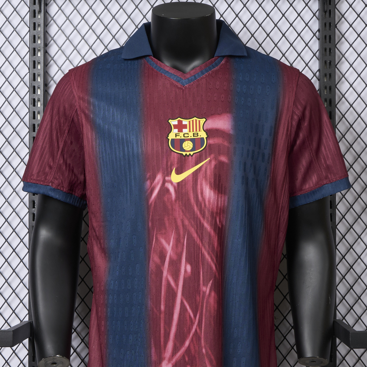 AlphaJersey-Barcelona x Travis Scott 2000-01 Home Retro Style Skeleton Jersey - Player Version