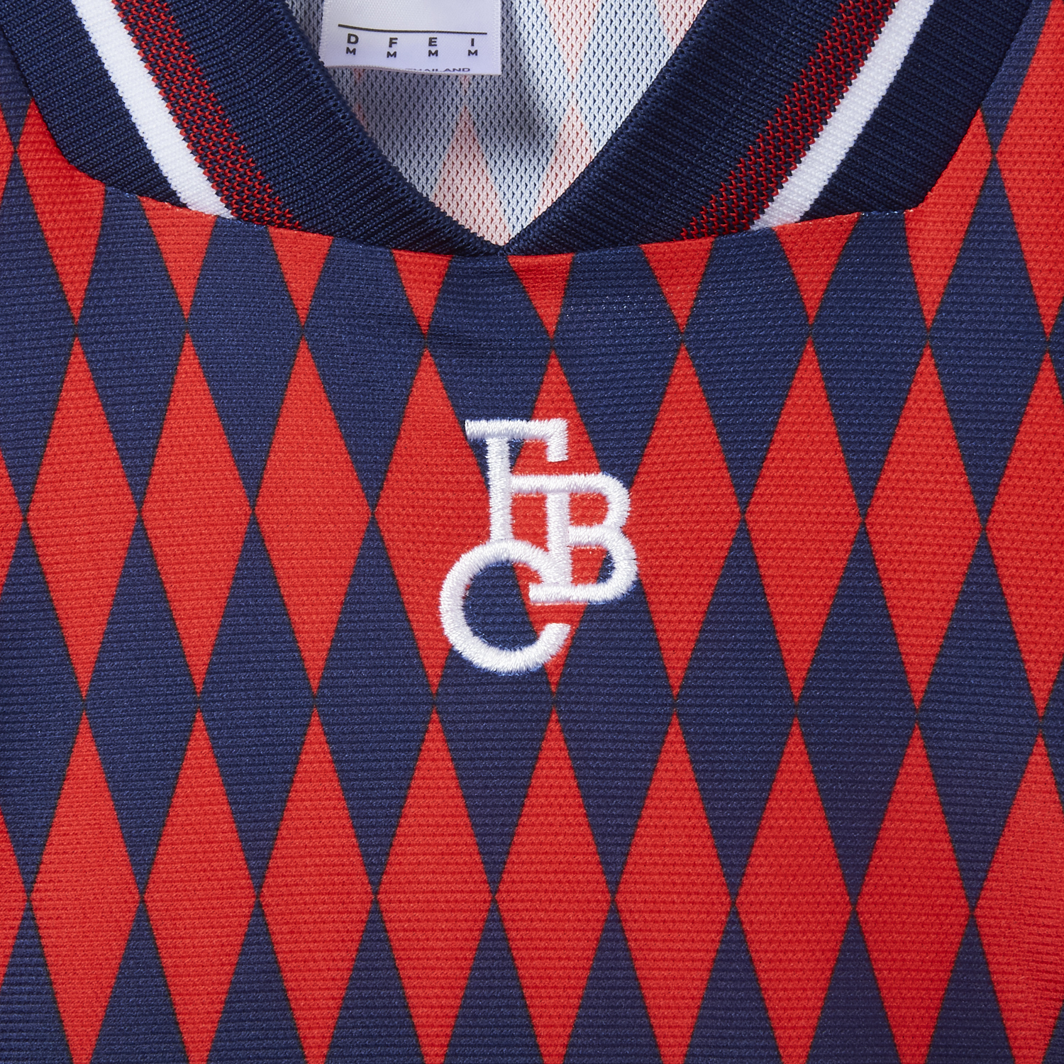 AlphaJersey-Bayern Munich 25-26 Trefoil Retro Style Red And Deep Blue Jersey - Fans Version