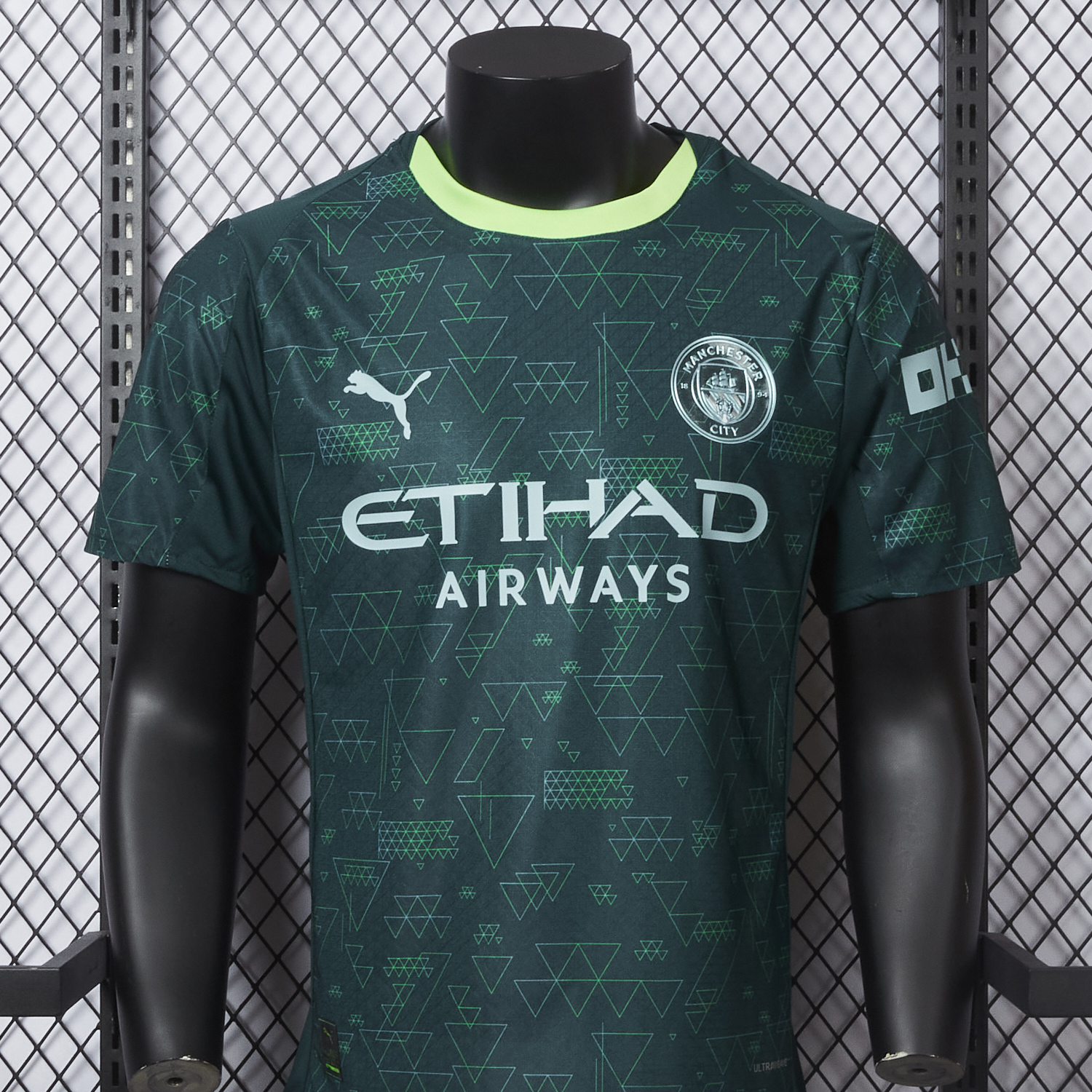 AlphaJersey-Manchester City 25-26 Fourth Green Jersey - Player Version