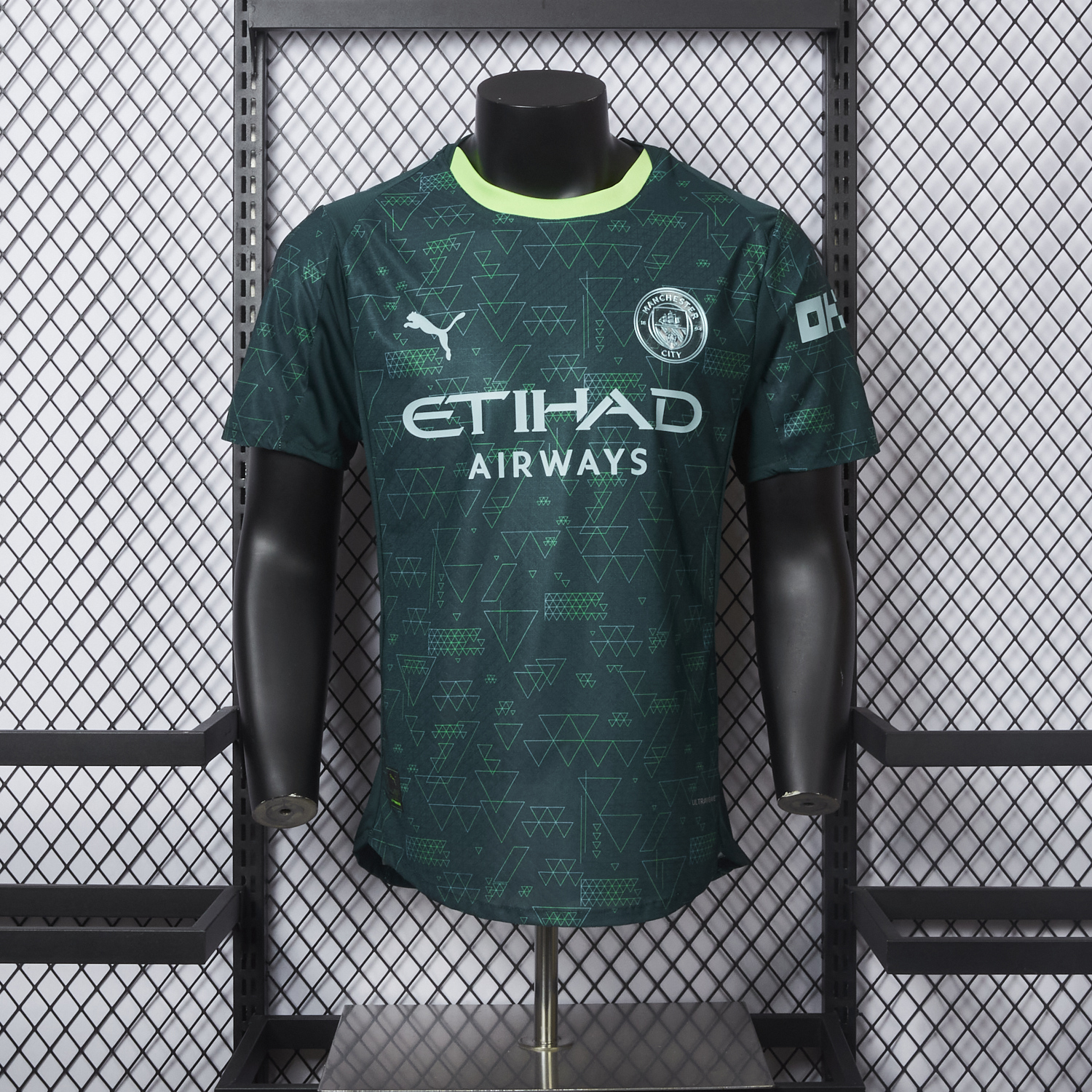 AlphaJersey-Manchester City 25-26 Fourth Green Jersey - Player Version