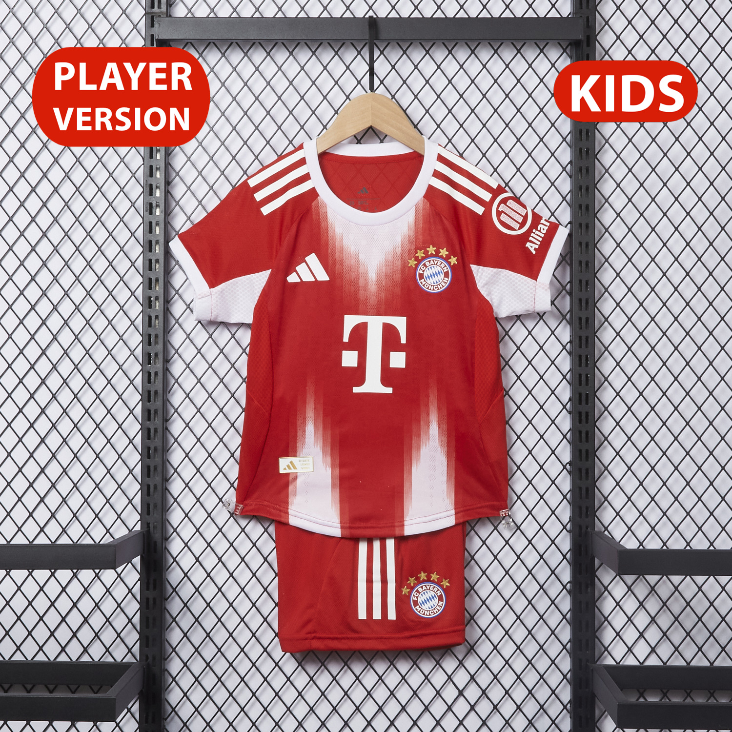 AlphaJersey-Bayern Munich 25-26 Home Kids Kit - Player Version