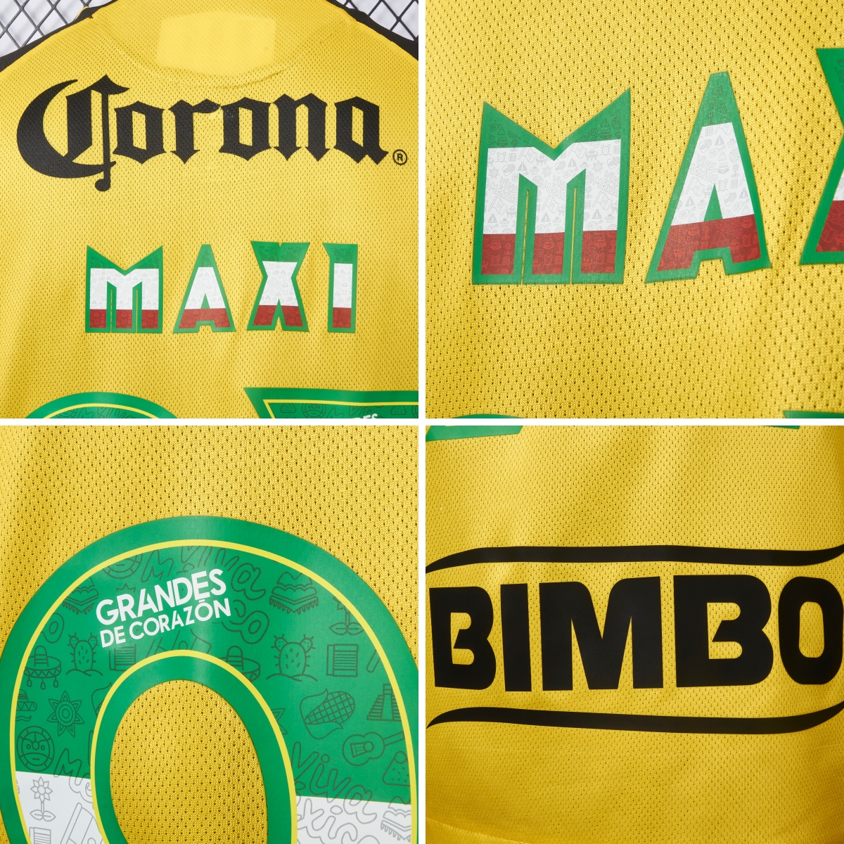 AlphaJersey-【Three-color Font】Club América 25-26 Home Yellow Jersey - Player Version