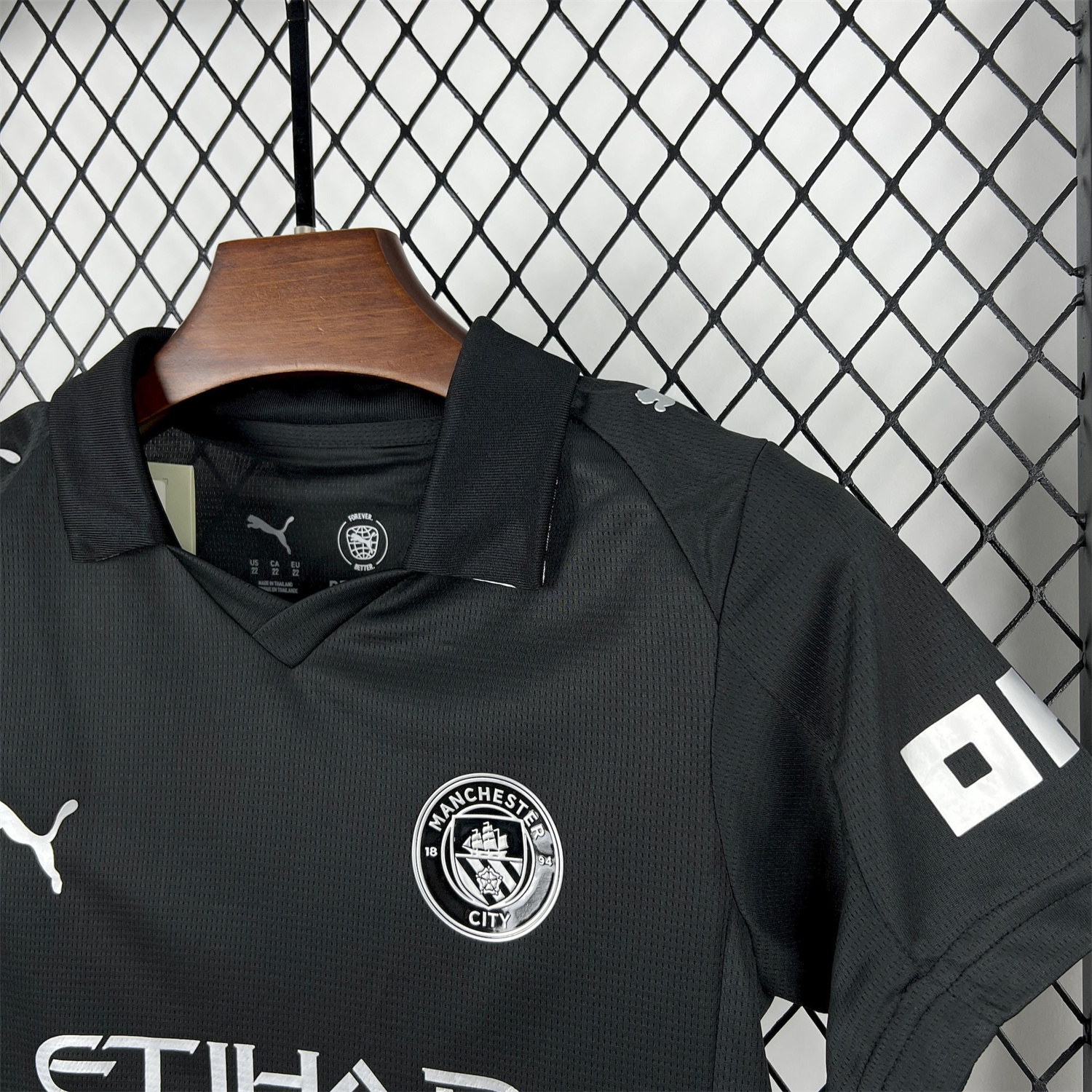 AlphaJersey-Manchester City 25-26 Away Black Kids Kit