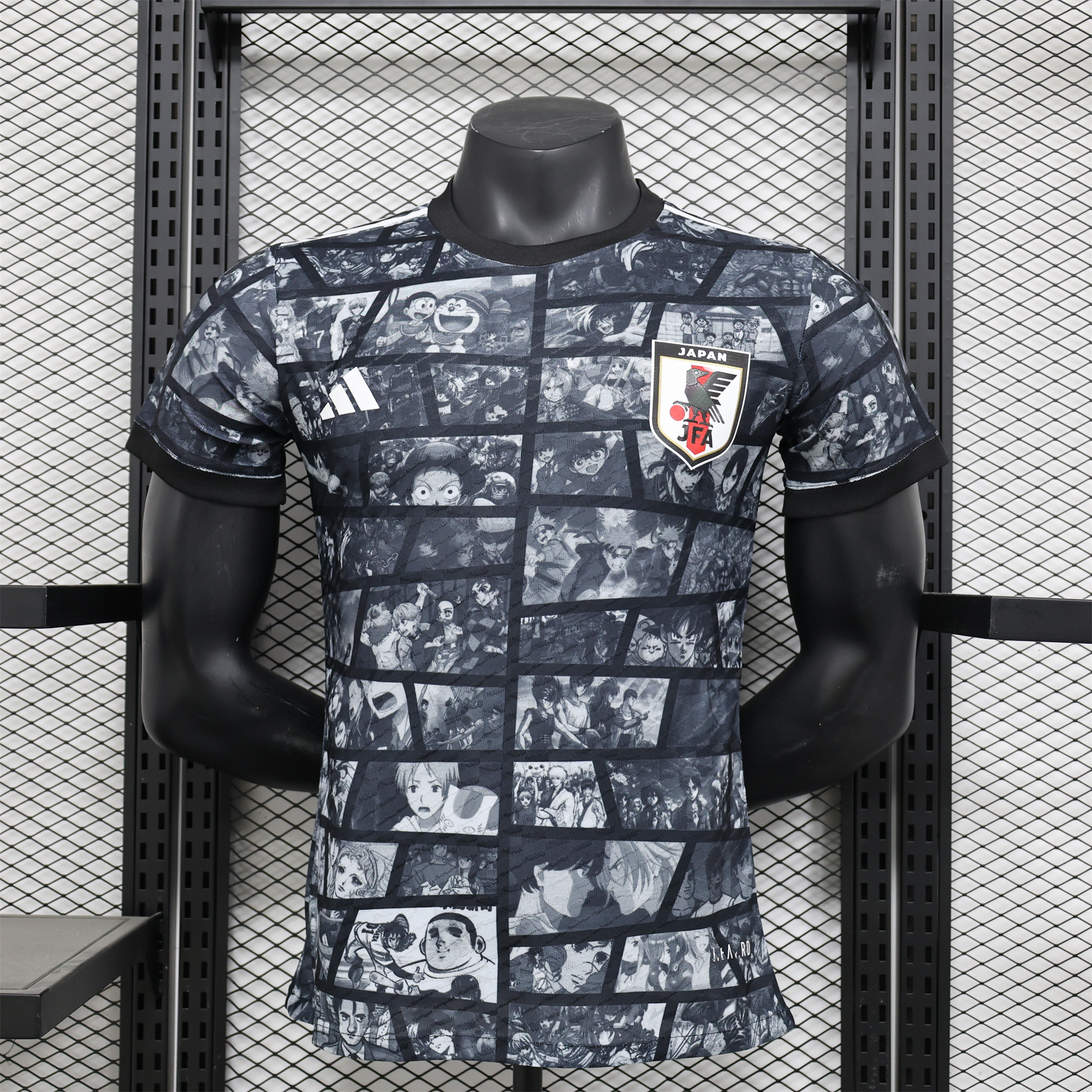 AlphaJersey-Japan 2024 Black Doraemon Grid Jersey - Player Version