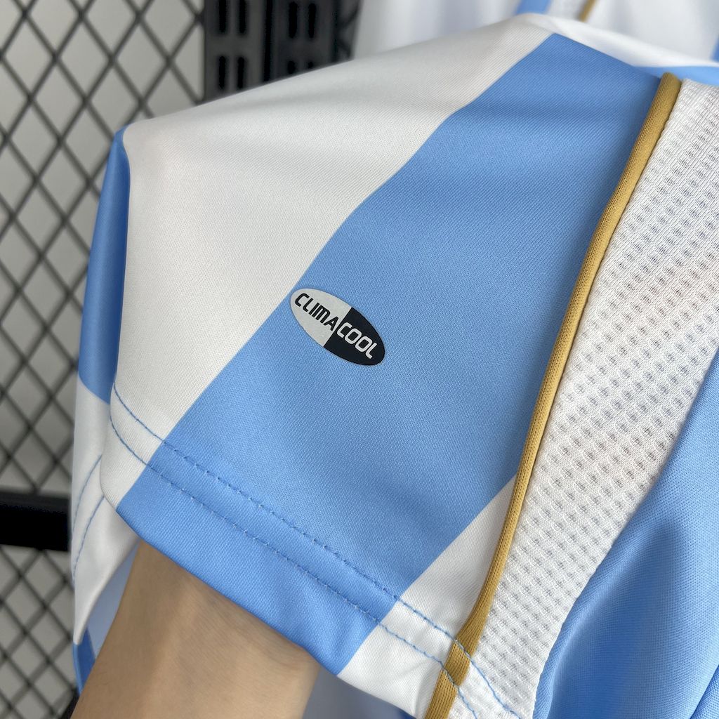 AlphaJersey-Retro Argentina 2006 Home Long Sleeves Jersey