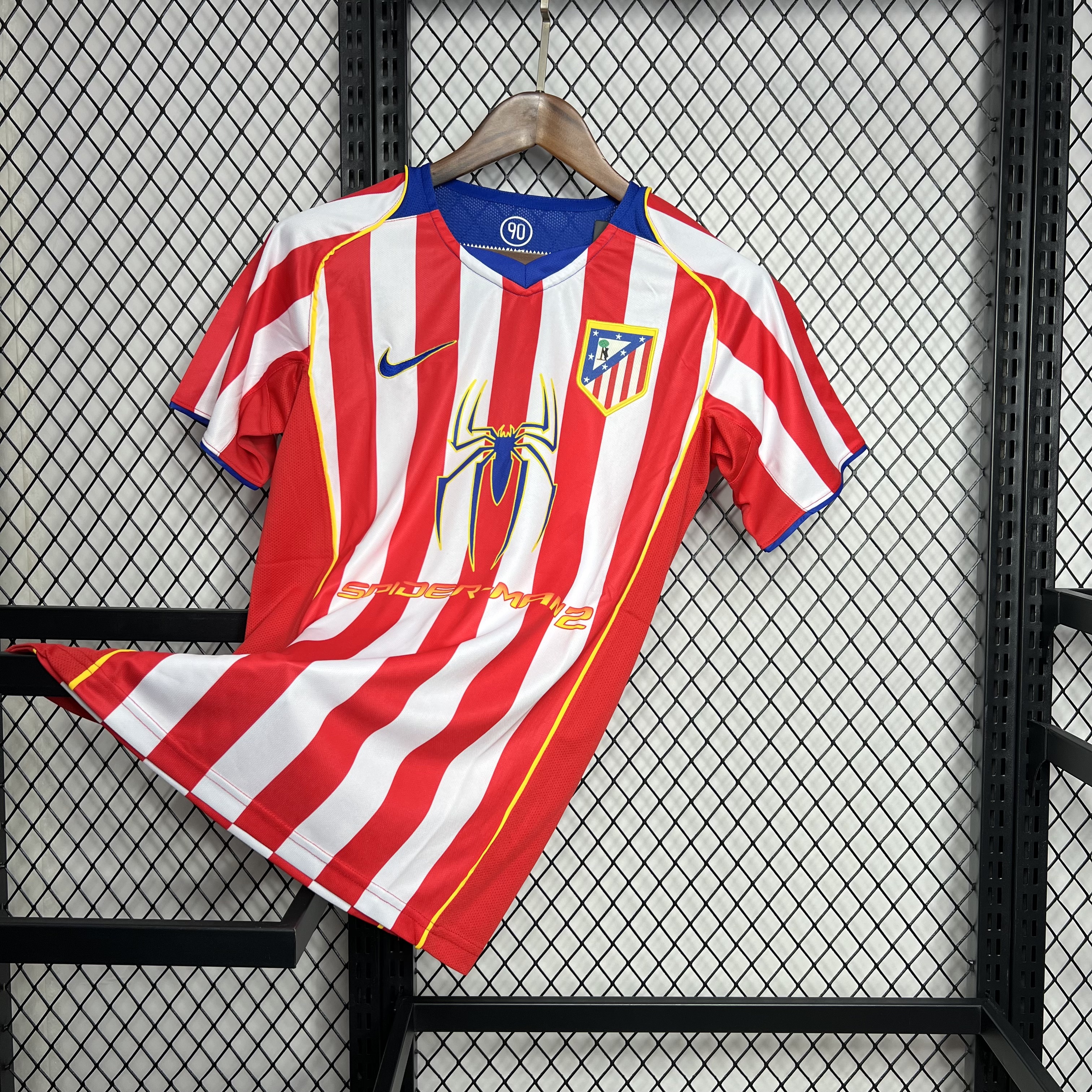 AlphaJersey-Retro Atletico Madrid 2004-05 Home Stadium Jersey - S.p.i.d.e.r M.a.n