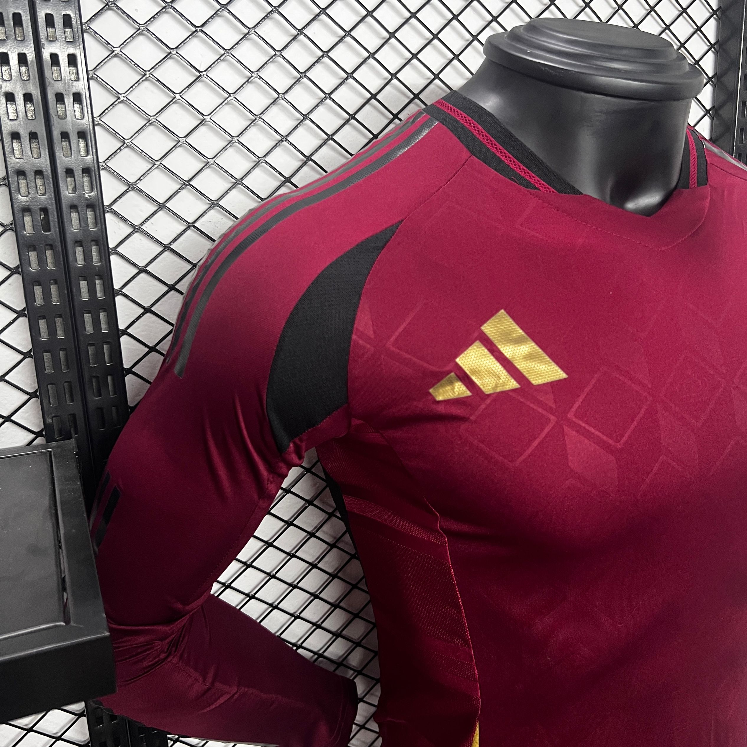 AlphaJersey-Belgium 2024 Home Stadium Long Sleeve Jersey - Player Version