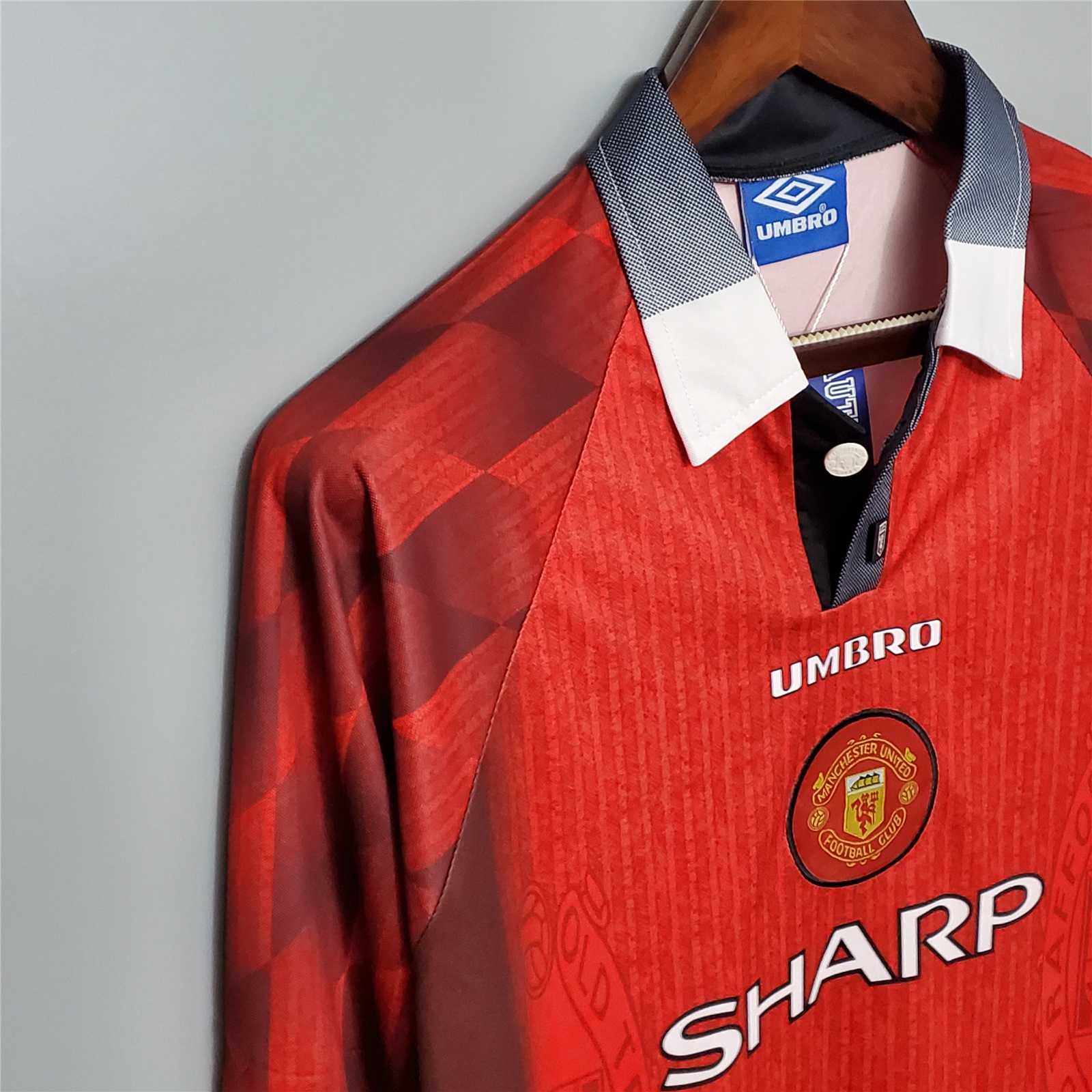 AlphaJersey-Retro Manchester United 96-97 Home Long Sleeve Jersey