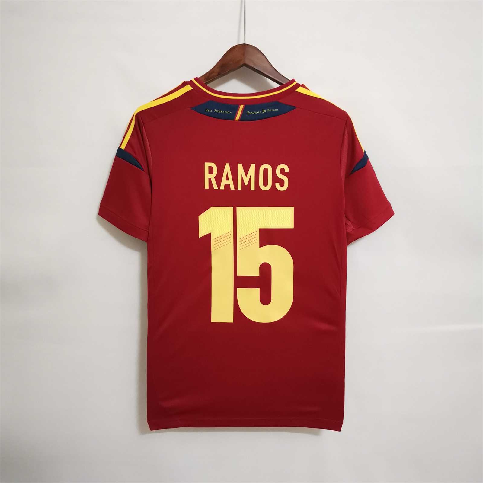 AlphaJersey-Retro Spain 2012 Home Stadium Jersey