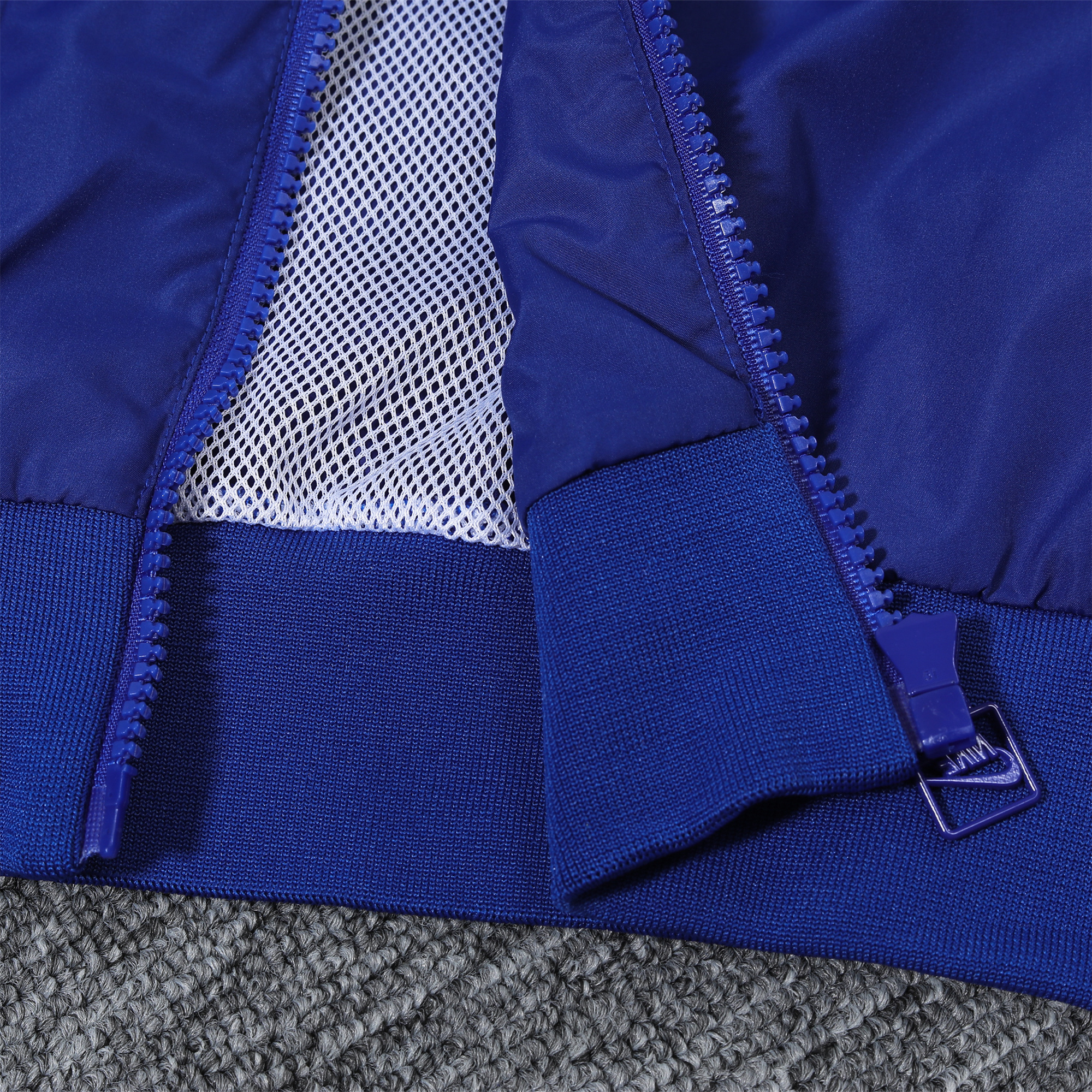 AlphaJersey-France 2024 National Team Anthem Blue Hooded Windbreaker - Player Version