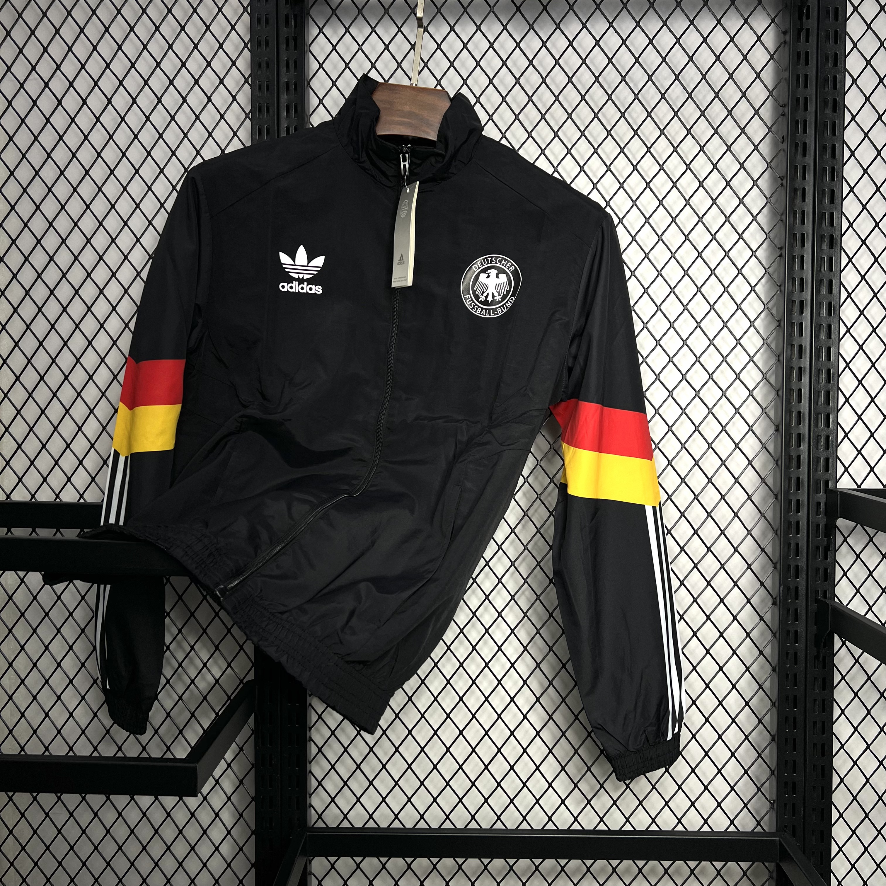AlphaJersey-Germany 2024 Black Windbreaker - Player Version