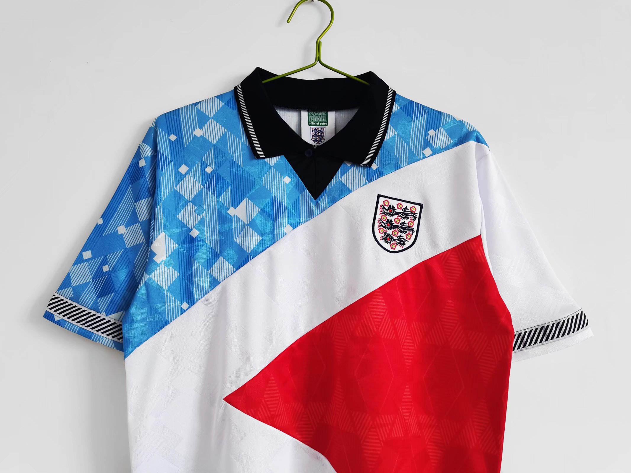 AlphaJersey-Retro England 1990 Three Color Jersey