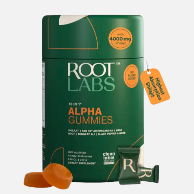 Root Labs Alpha 10-in-1 Shilajit Gummies 4000 mg