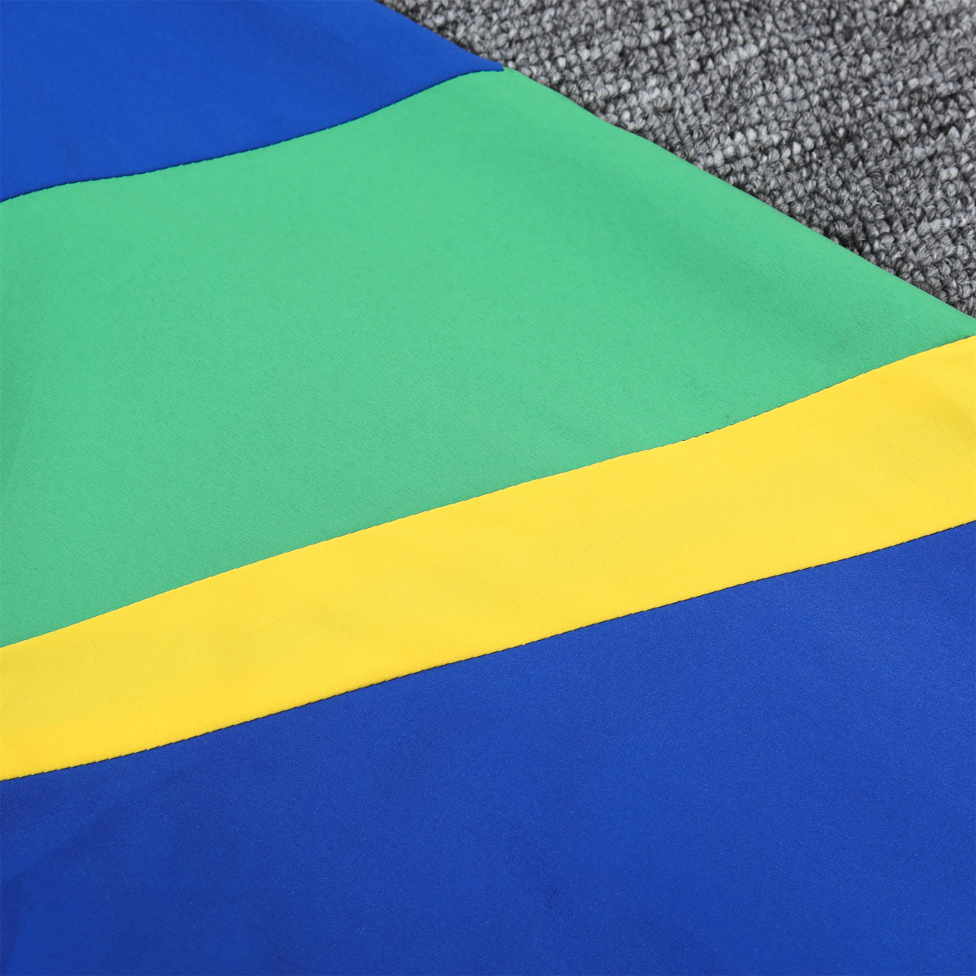 AlphaJersey-Brazil 2024 National Team Anthem Blue Hooded Windbreaker - Player Version