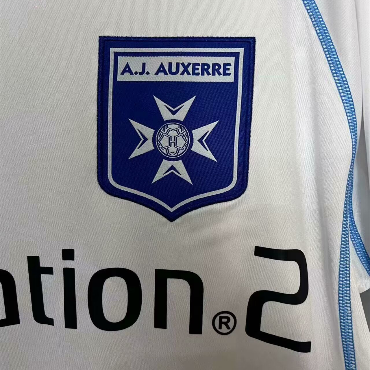 AlphaJersey-Retro AJ Auxerre 2003-04 Home Long Sleeves Jersey