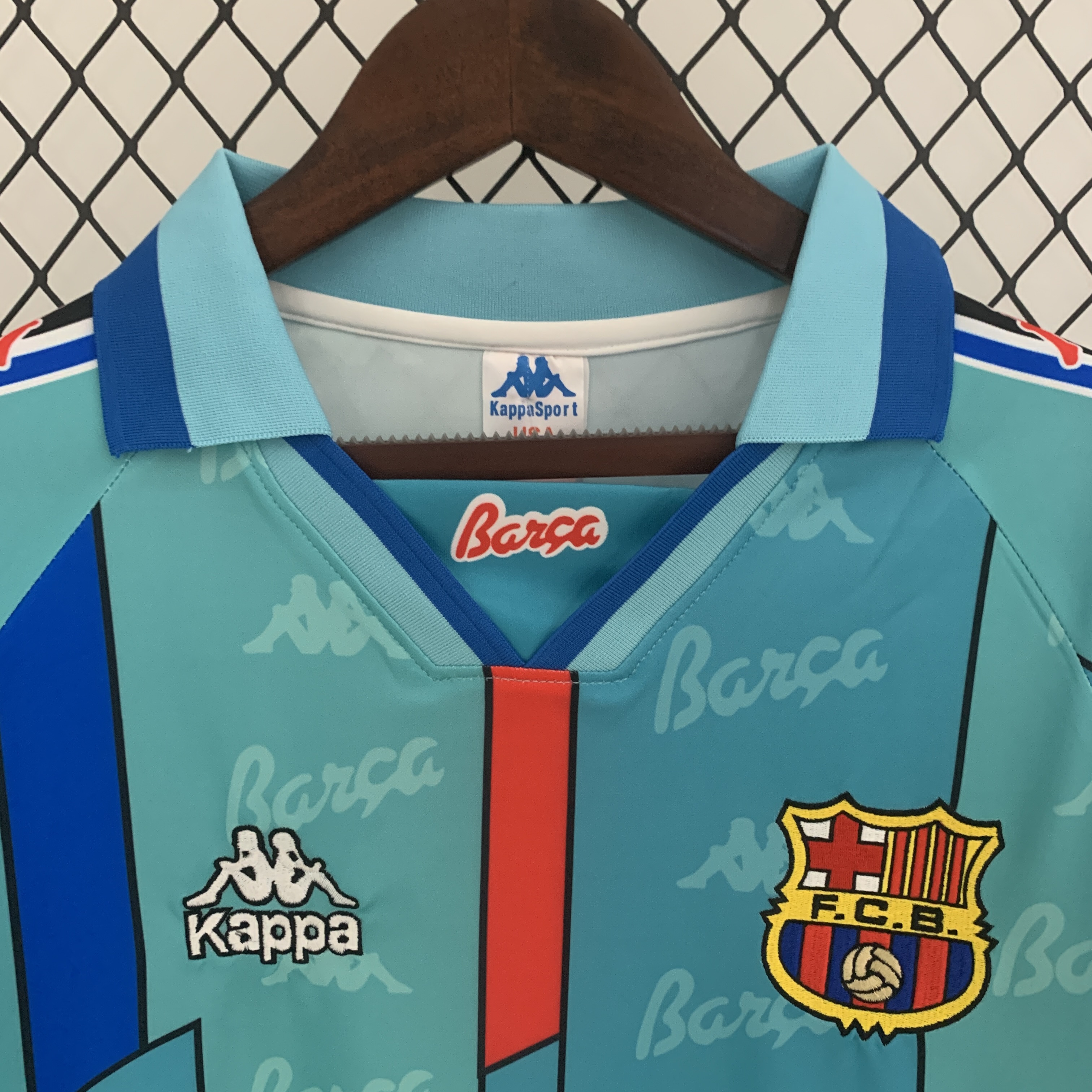 AlphaJersey-Retro Barcelona 96-97 Away Stadium Long Sleeve Jersey