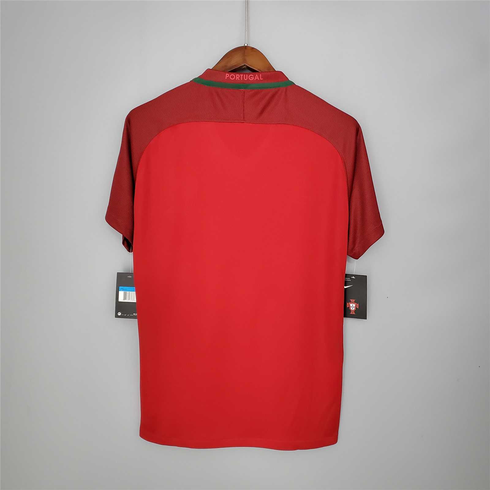 AlphaJersey-Retro Portugal 2016 Home Stadium Jersey