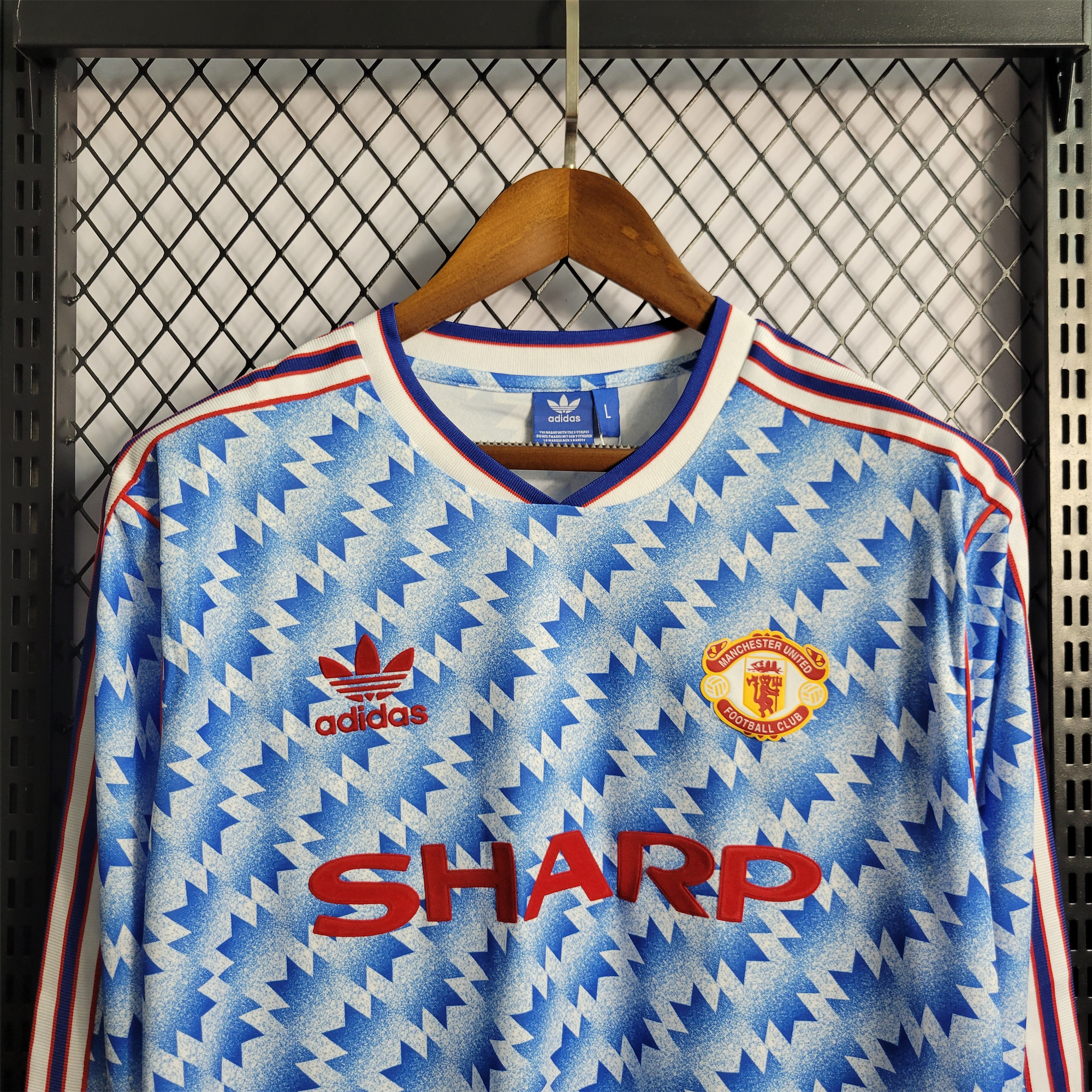 AlphaJersey-Retro Manchester United 90-92 Away Long Sleeve Jersey