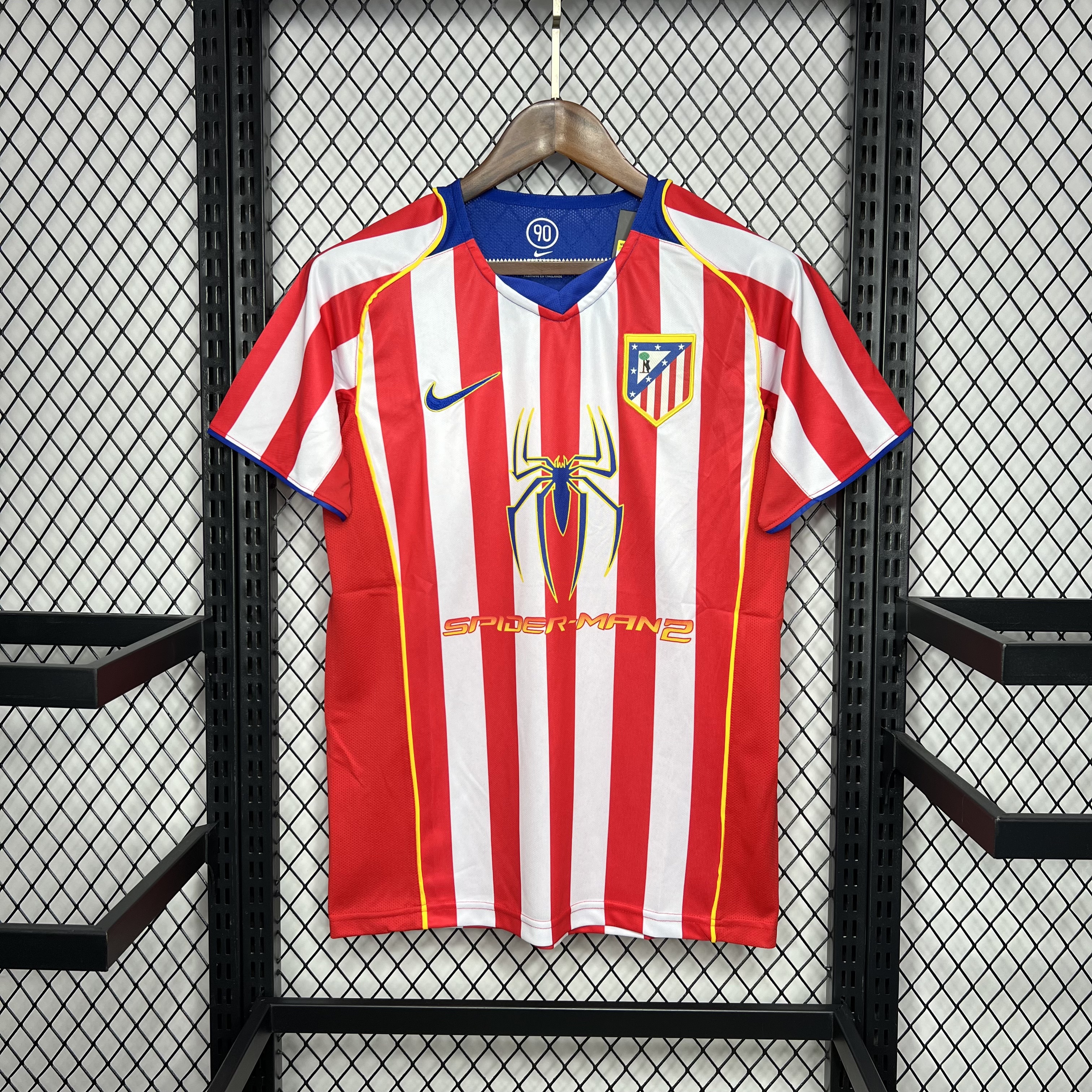 AlphaJersey-Retro Atletico Madrid 2004-05 Home Stadium Jersey - S.p.i.d.e.r M.a.n