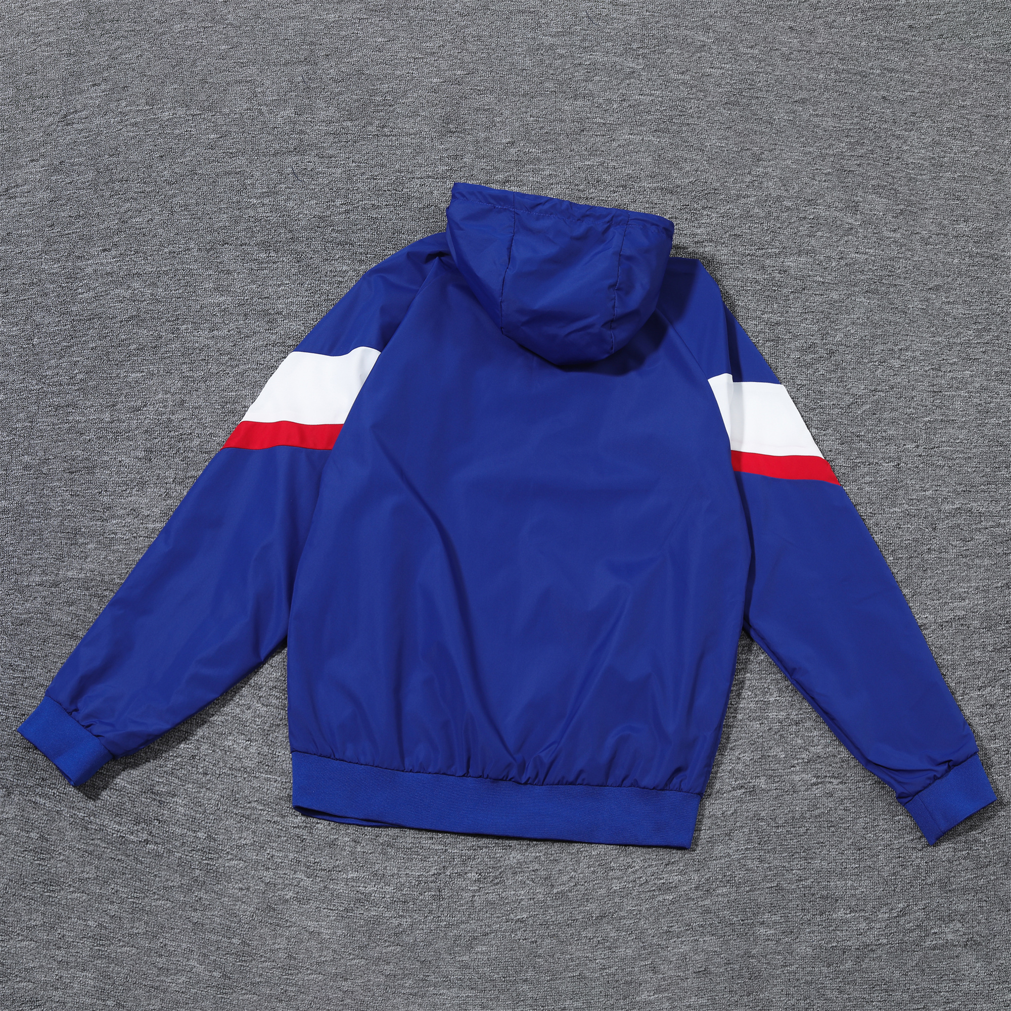 AlphaJersey-France 2024 National Team Anthem Blue Hooded Windbreaker - Player Version