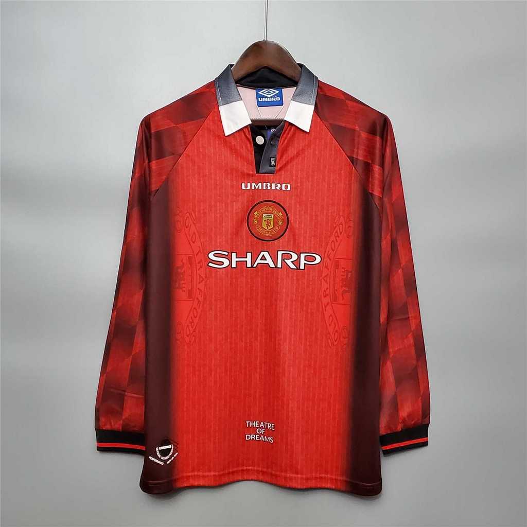 AlphaJersey-Retro Manchester United 96-97 Home Long Sleeve Jersey