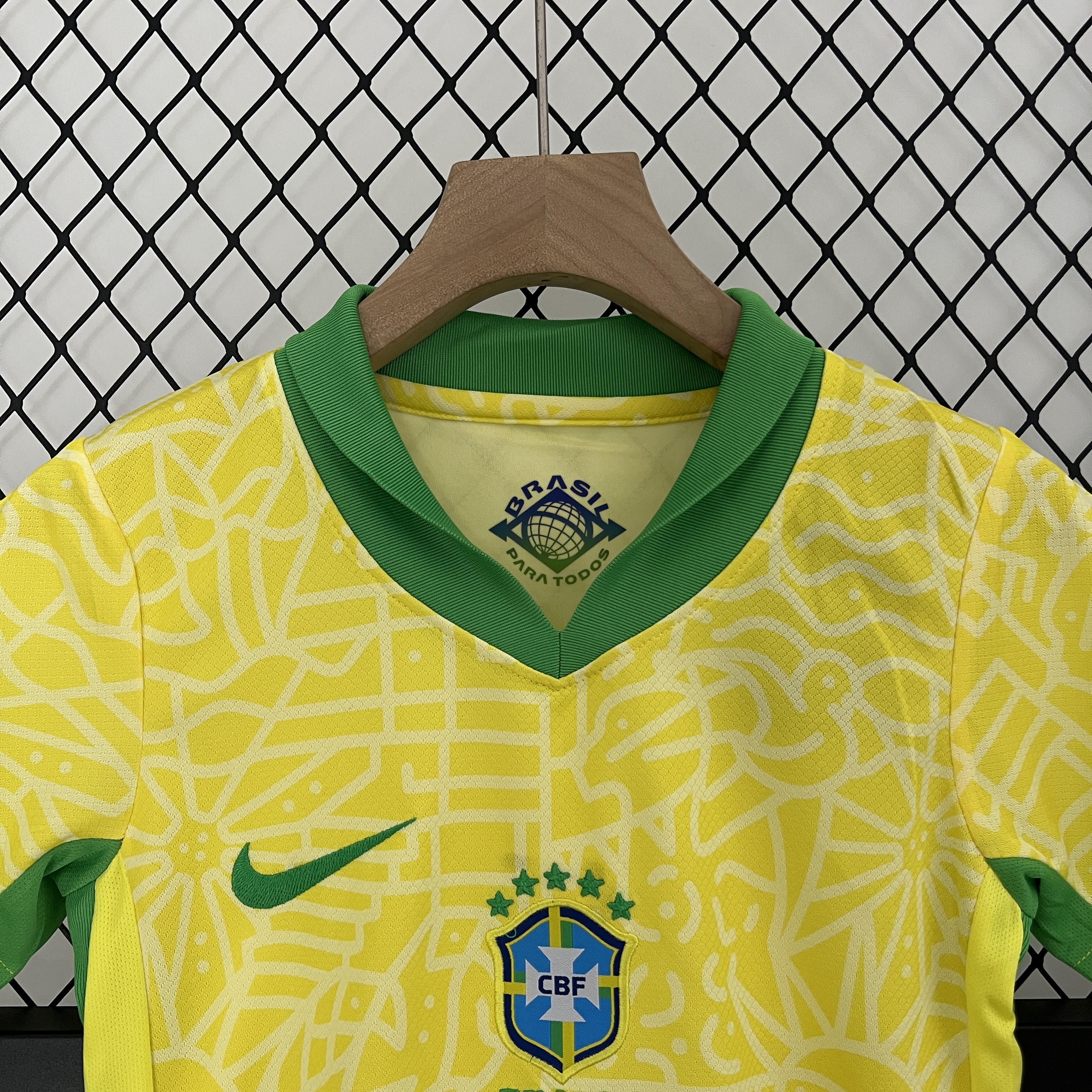 AlphaJersey-Brazil 2024 Home Stadium Kids Kit