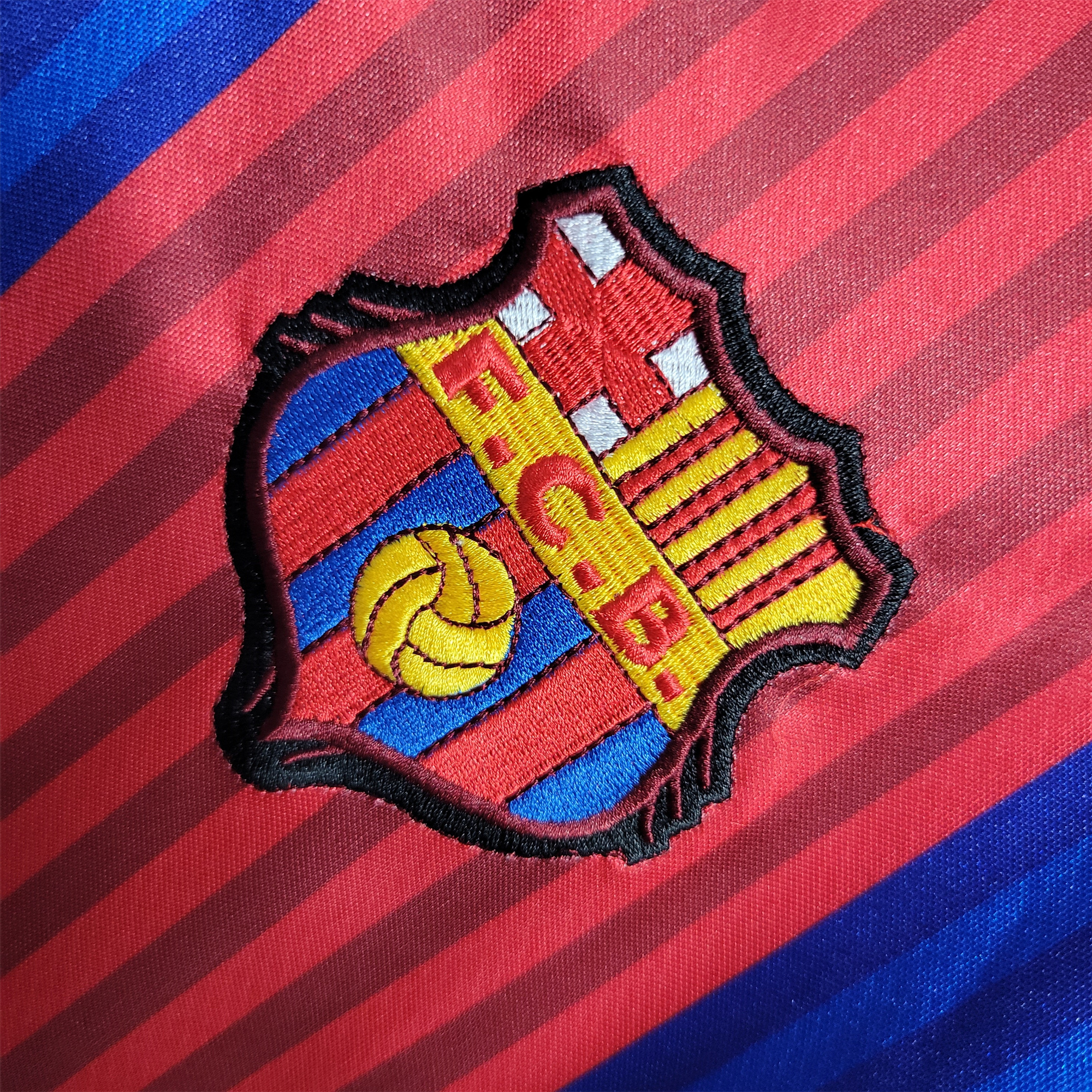 AlphaJersey-Retro Barcelona 90-92 Home Stadium Long Sleeve Jersey